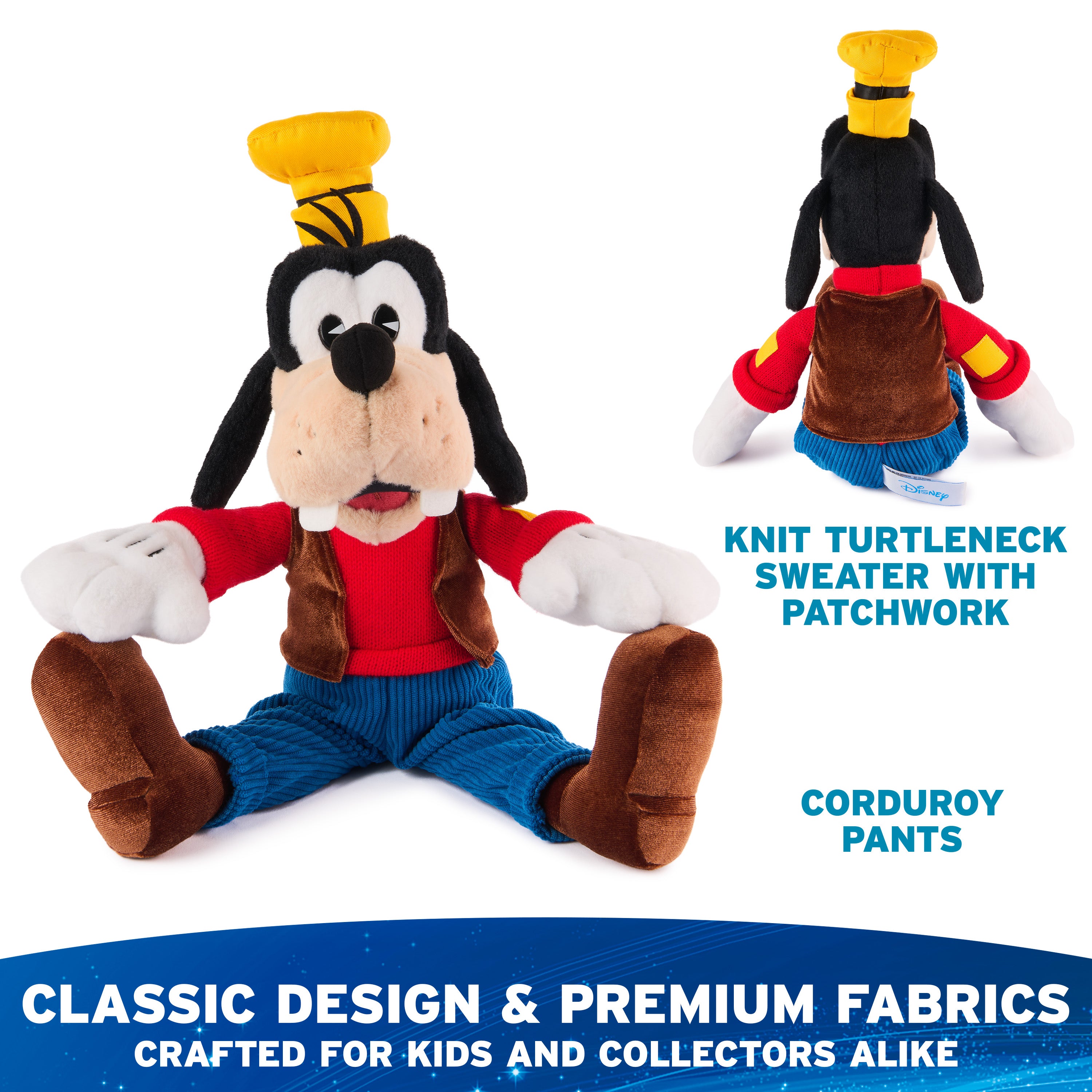 GUND Disney Official Goofy Classic Plush, Mickey and Friends, Deluxe Collector Stuffed Animal for Ages 1 and Up, Blue/White, 14”