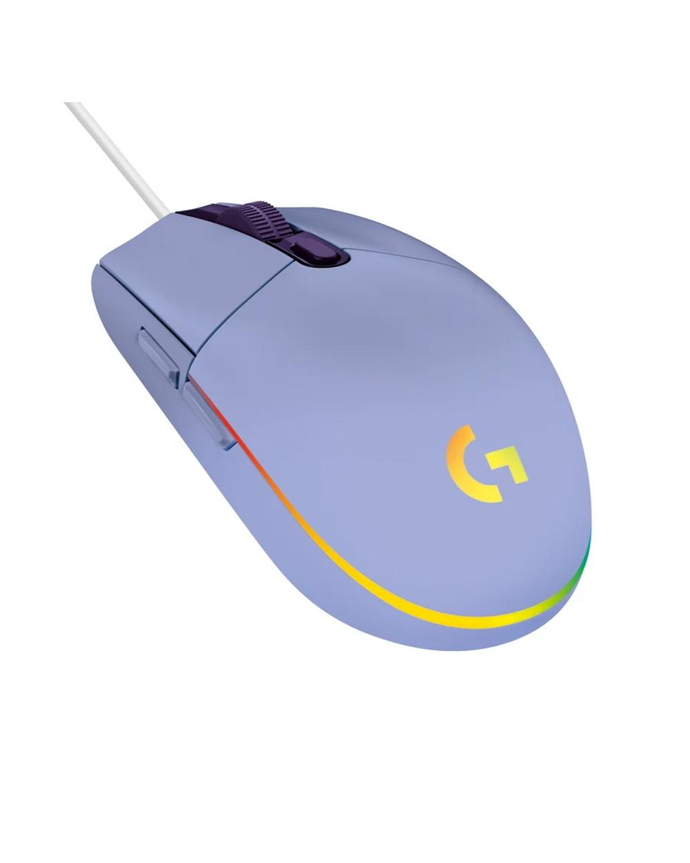 Logitech Logitech G203 LIGHTSYNC Wired Optical Gaming Mouse with 8,000 DPI Sensor - Lilac