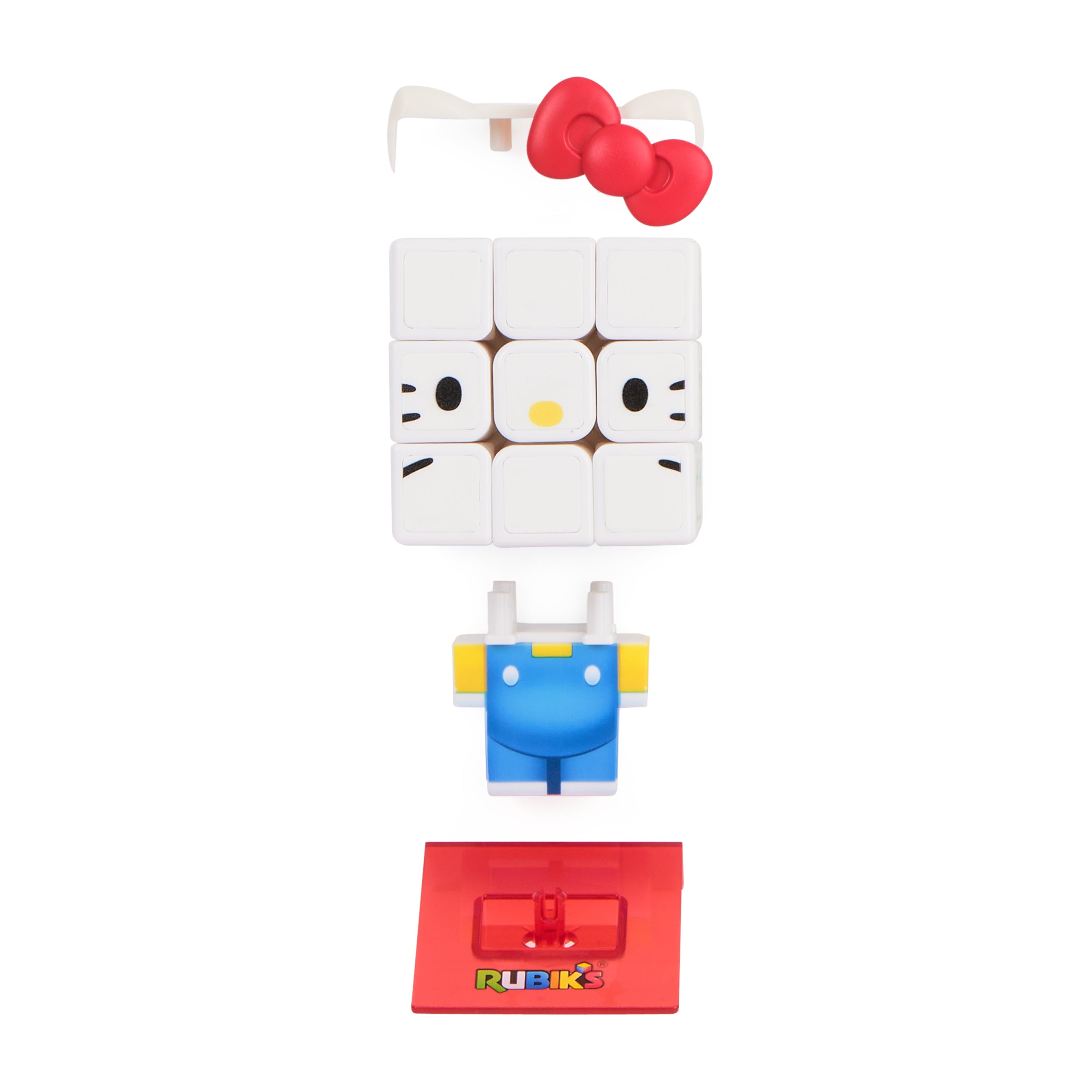 Rubik’s Cube Hello Kitty Cuber, Problem-Solving Challenging Brain Teaser Collectible Sanrio Hello Kitty Fidget Toy, For Adults & Kids Ages 8 and up