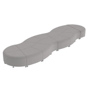 Pro Series Connect Curved Swell Backless Seating, 16-Piece Set - Gray