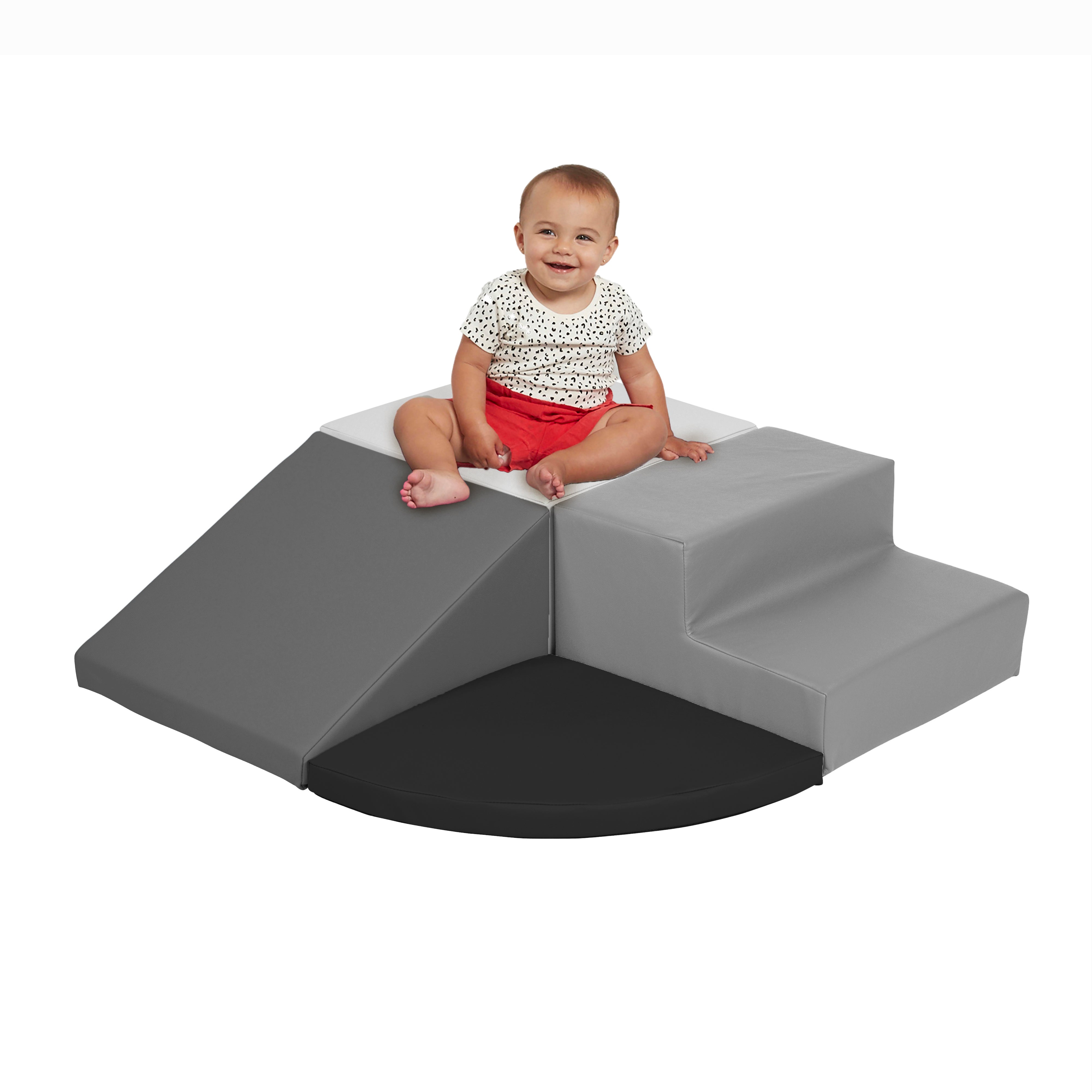 SoftScape Toddler Playtime Corner Climber - Gray/Light Gray