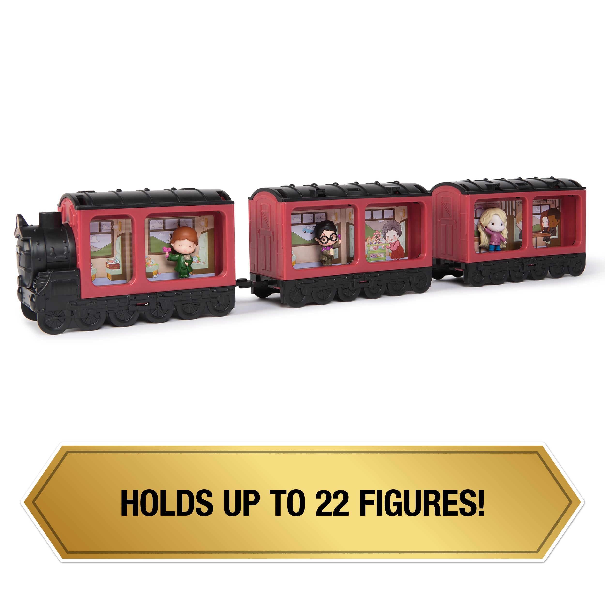 Wizarding World Harry Potter, Micro Magical Moments Hogwarts Express Collectibles Display & Carrying Case with 3 Figures, Kids Toys for Ages 6 and up