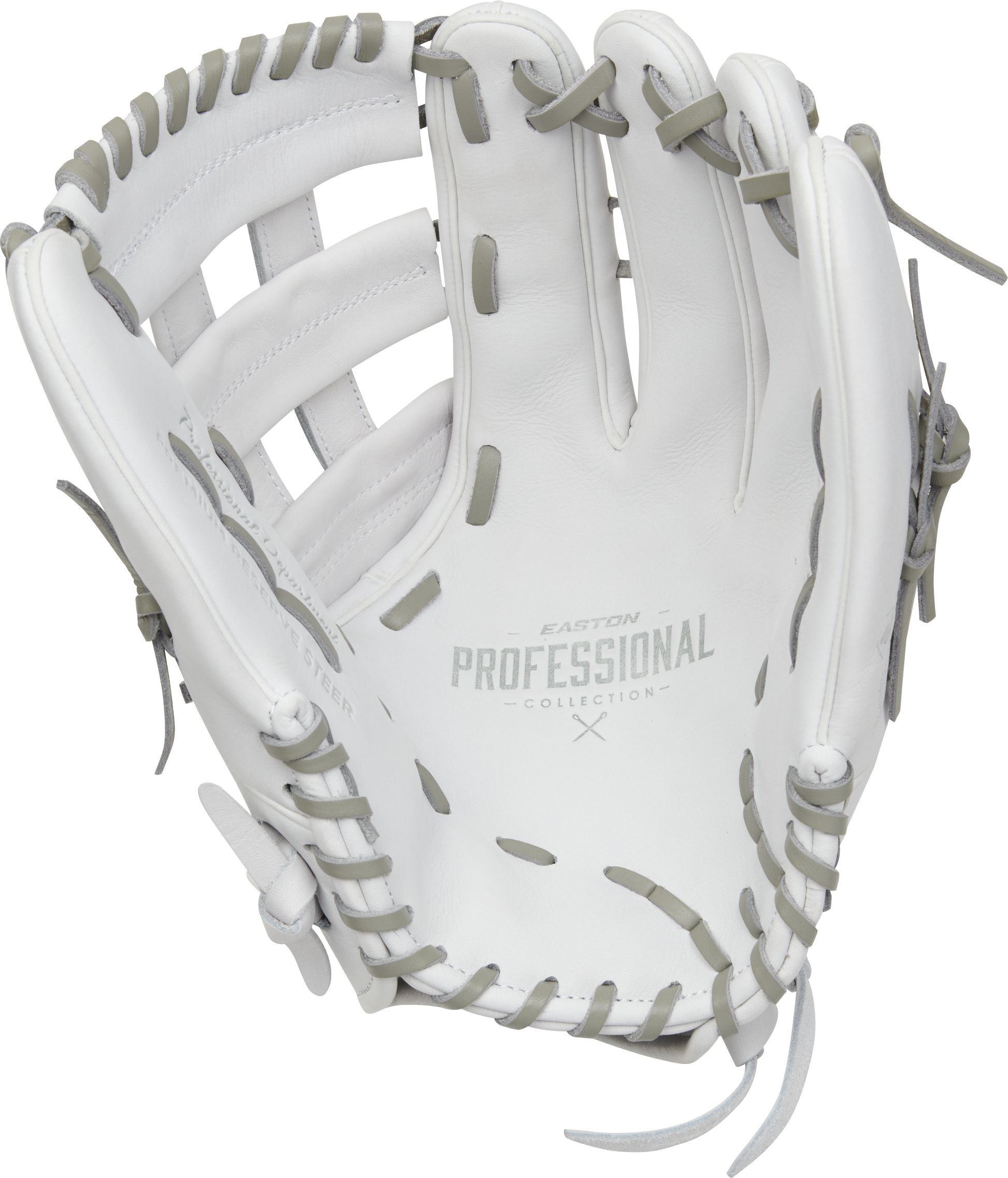Easton Pro Collection Series 13-Inch Softball Glove - Right Hand Thrower - White/Gray