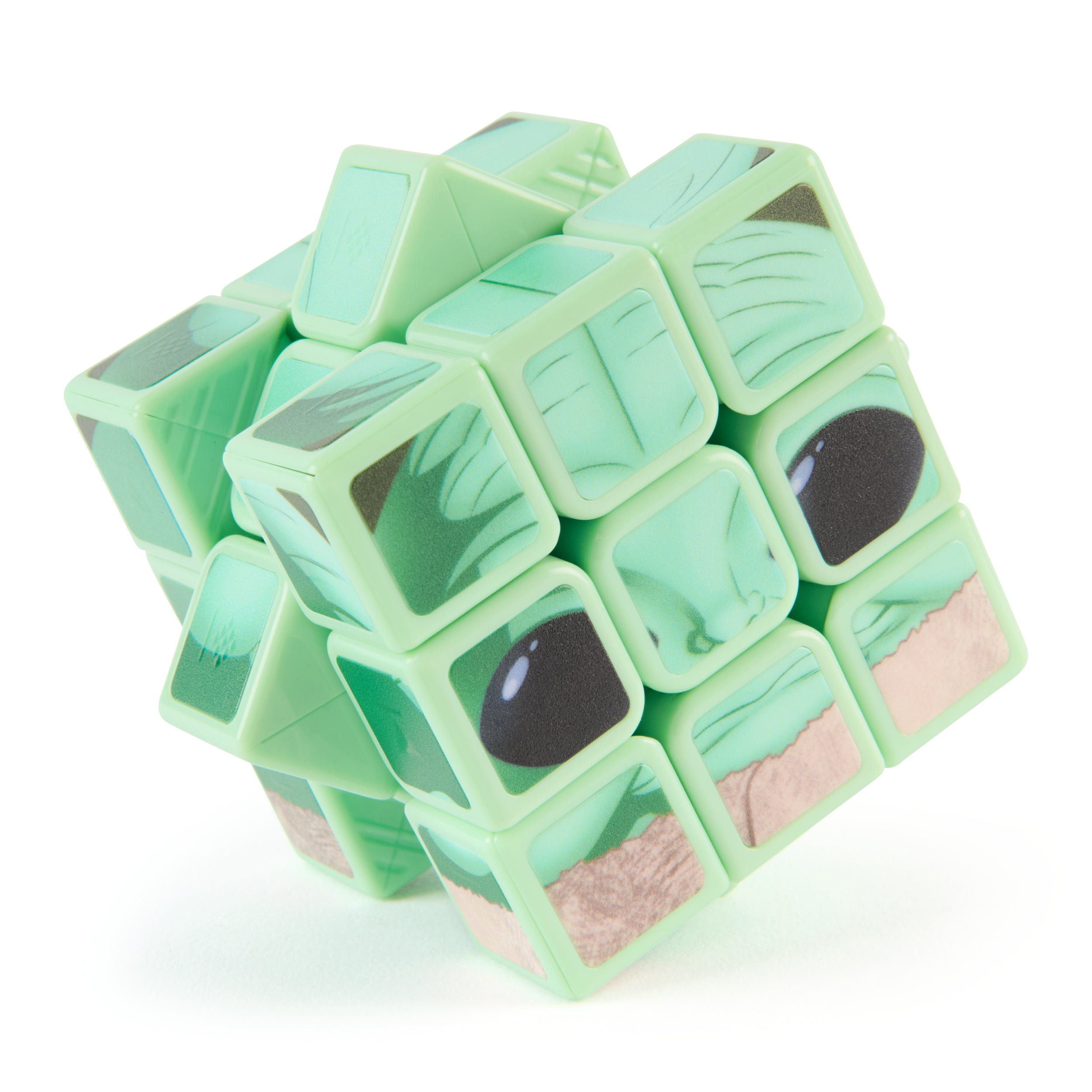Rubik’s Cube, Star Wars Grogu Cuber with Display, Mandalorian’s The Child, Problem-Solving Brain Teaser, Classic Color-Matching Puzzle, Fidget Toy for Kids, Collectible Star Wars Toy, for Ages 8 & Up