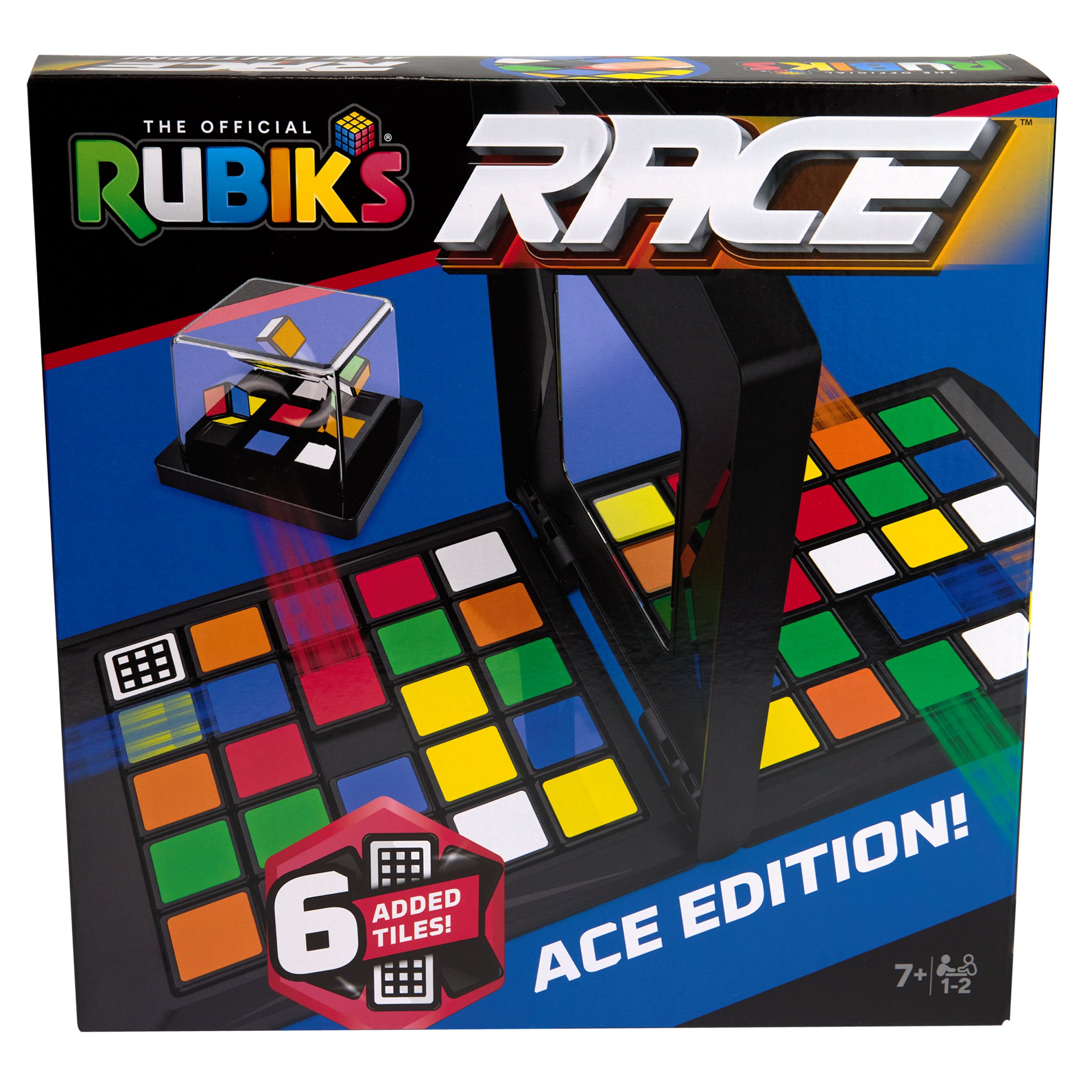 Rubik’s Cube, Rubik's Race, Ace Edition, Classic Fast-Paced Puzzle Strategy Sequence Board Game, Problem-Solving Brain Teaser, Color-Matching Game, 2 Players, for Adults, Teens, Kids Ages 7 & Up