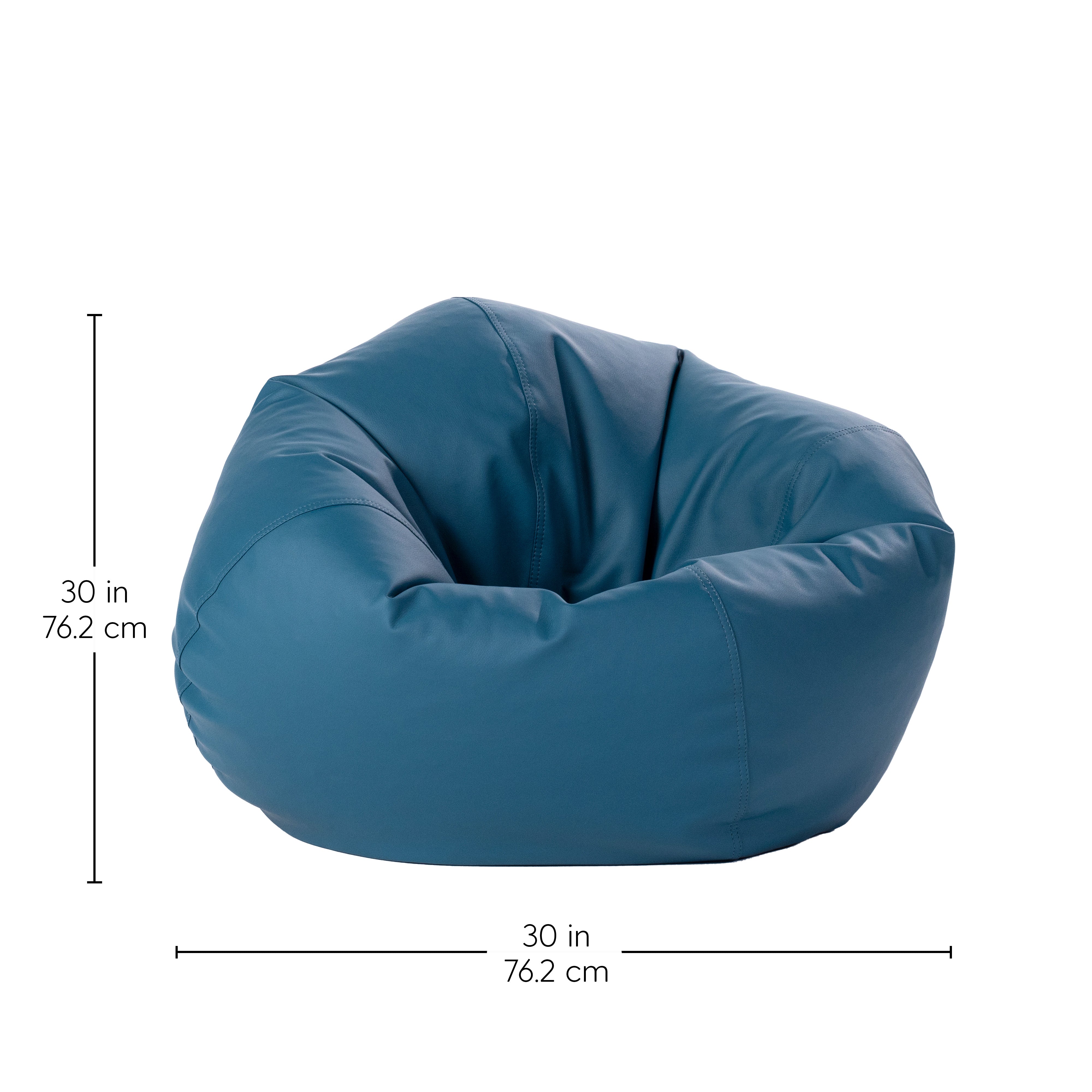 30" Round Vinyl Bean Bag - Peacock