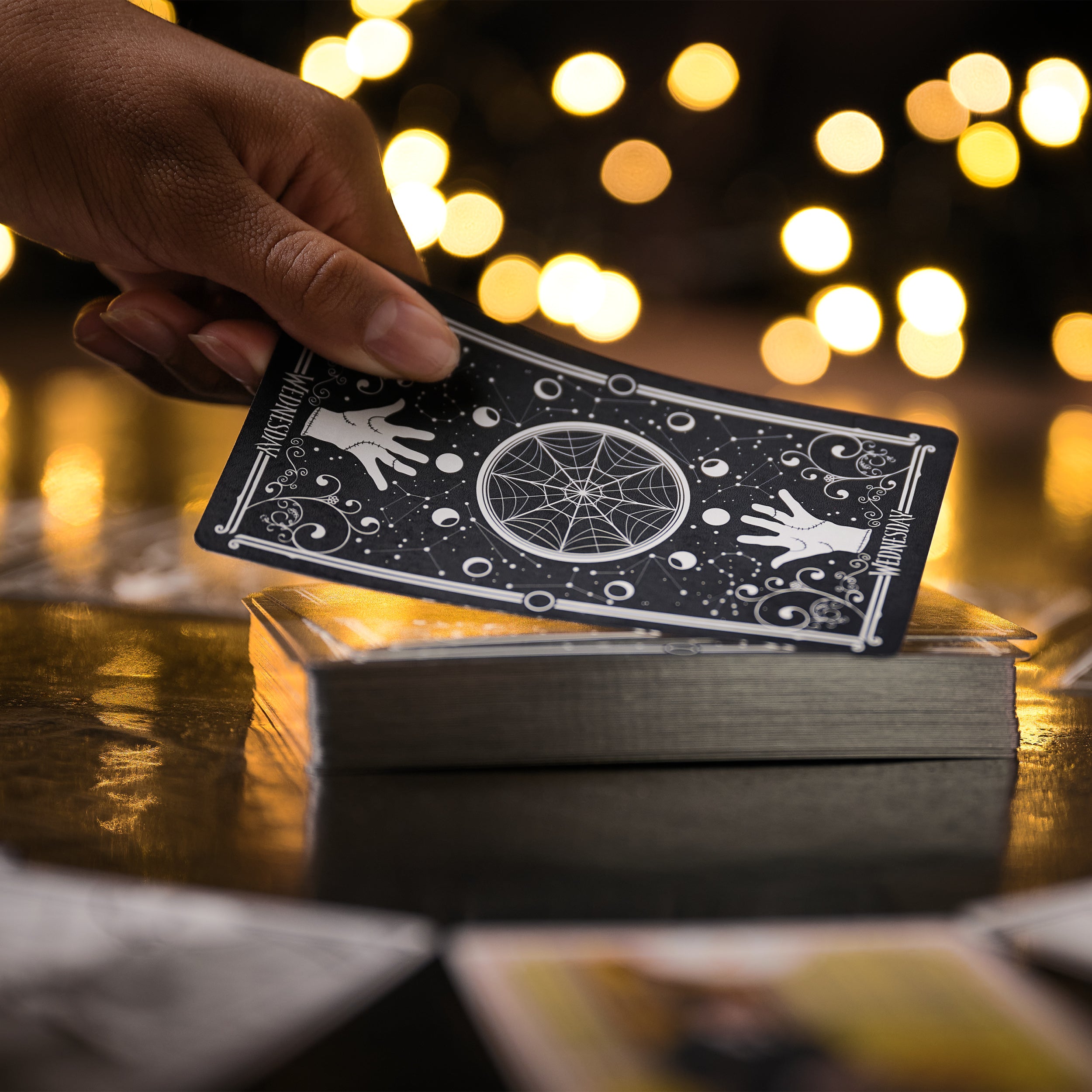 Spin Master Games, Wednesday Card Game, Premium Foil Cards From the Hit TV Series, Wednesday Collectibles, Goth Gifts, for Kids & Family, 3-10 Players, for Ages 10 & Up