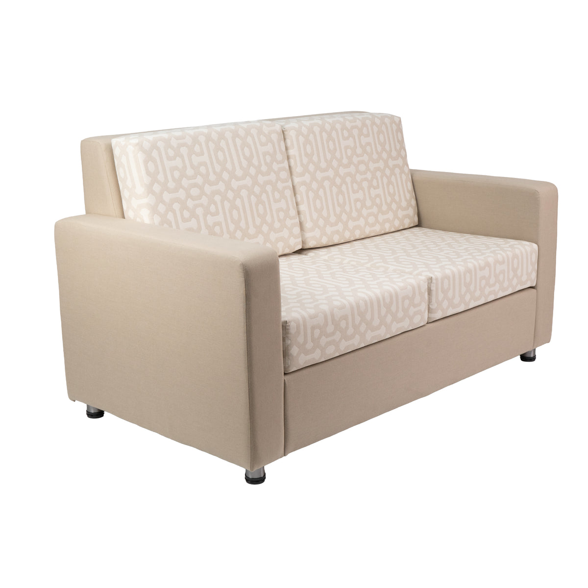 Outdoor Sofa with Sunbrella - Fretwork Flax/Spectrum Sand
