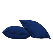 18" x 18" Square Microfiber and Faux Leather Pillow with Piping, 2-Piece - Eclipse