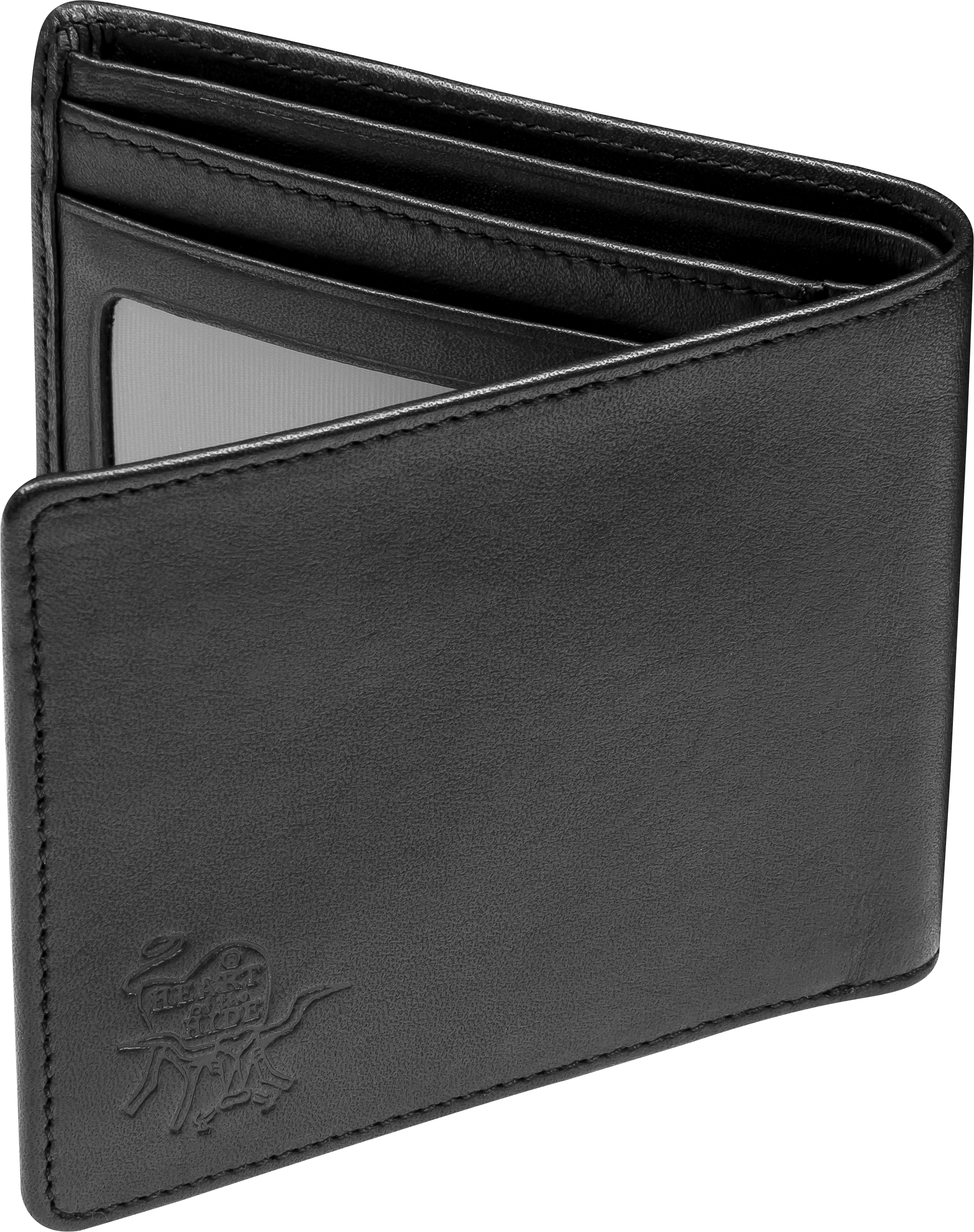 Heart Of The Hide Wallet - 4.5" X 3 3/4" X 1/2" - Black