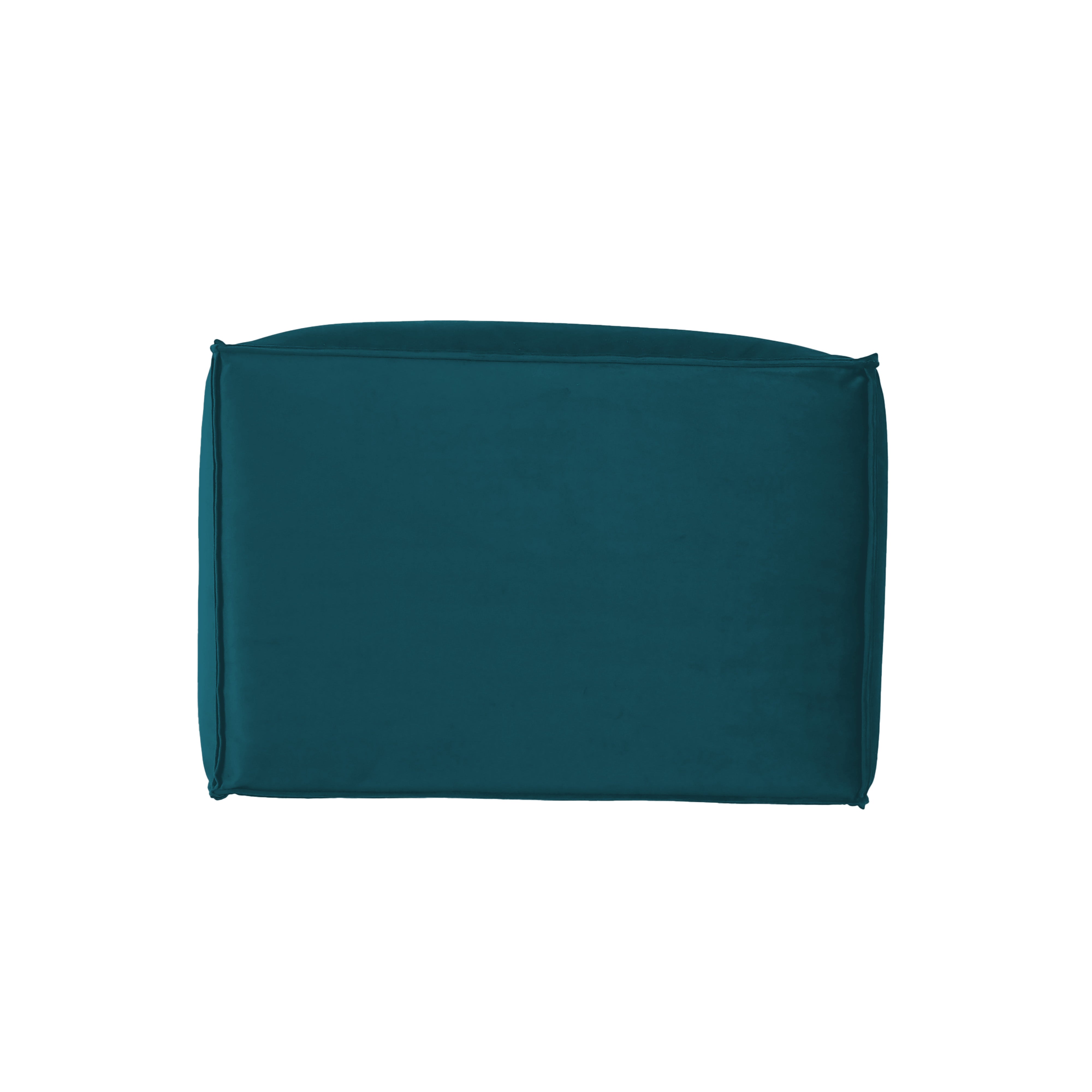 Overstuffed 36" x 24" Rectangle Microfiber Ottoman, 16" Height - Peacock