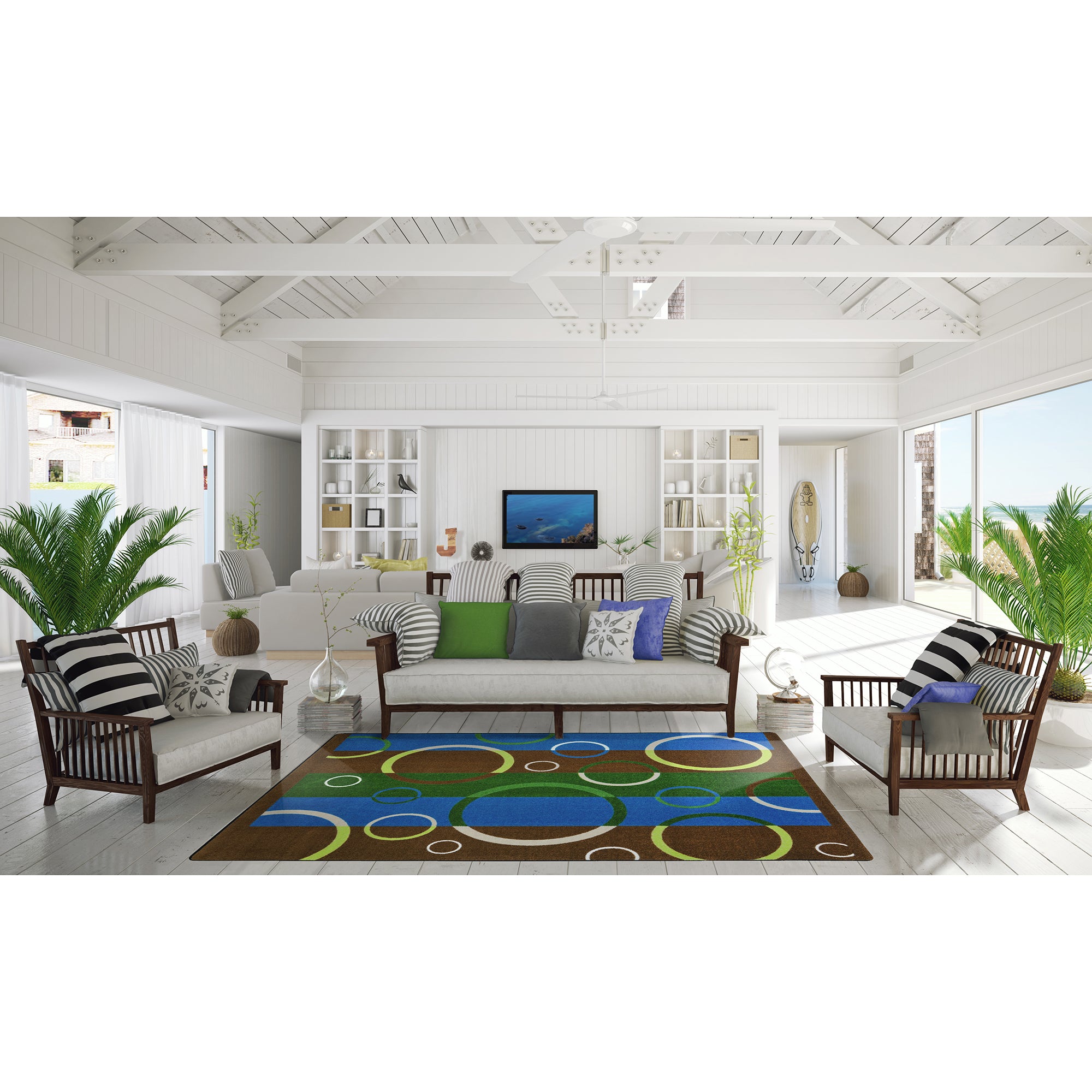 Under Water 10'9" x 13'2" area rug in color Earthtone