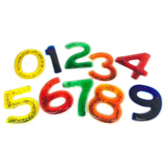 Gel Numbers Squishy Fidget (5" H x 4" W)