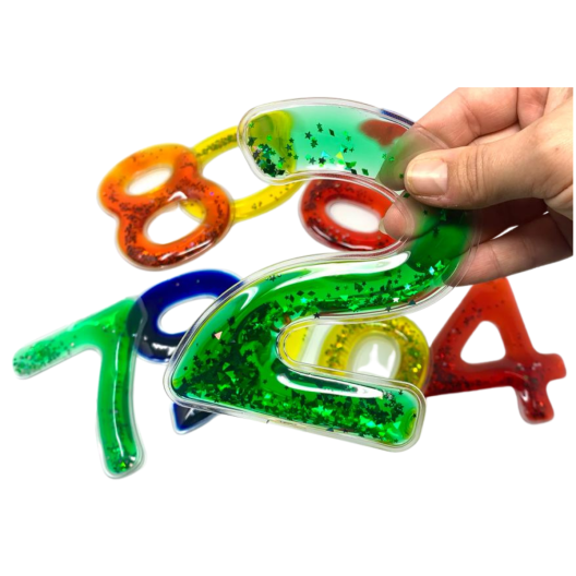 Gel Numbers Squishy Fidget (5" H x 4" W)