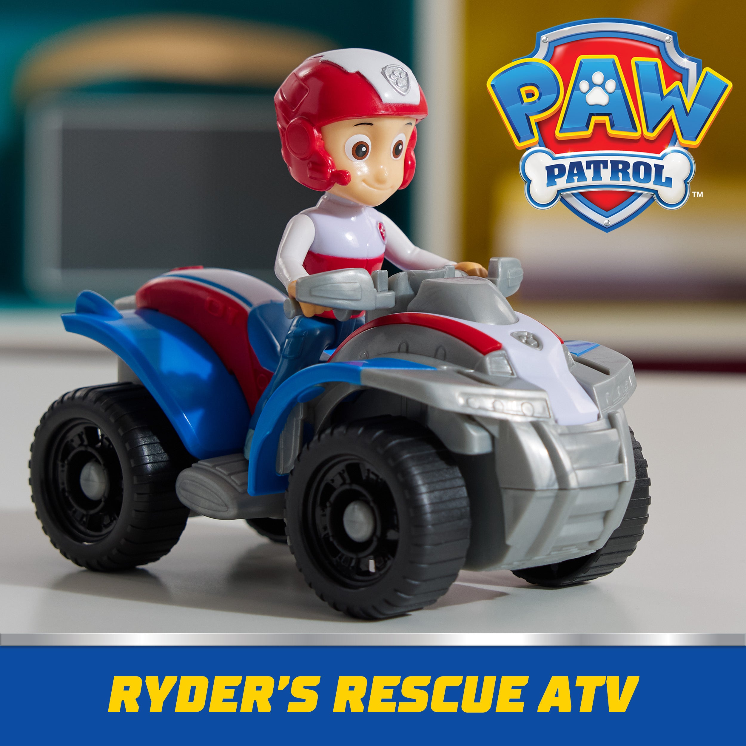 PAW Patrol, Ryder’s ATV Toy Vehicle with Collectible Action Figure, Sustainably Minded Kids Toys for Boys & Girls Ages 3 and Up