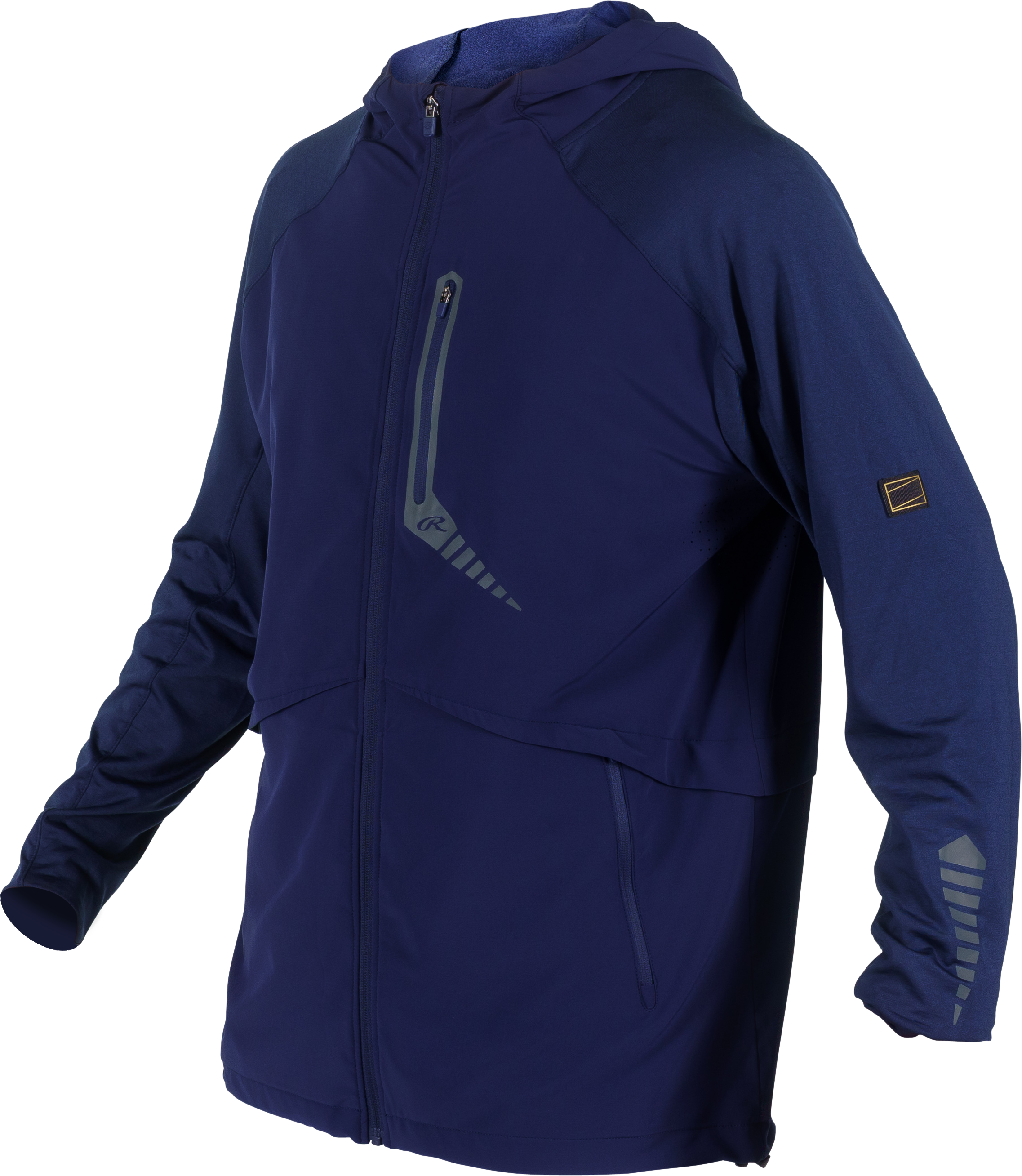 Rawlings Adult Gold Collection Long Sleeve Hooded Jacket - Small - Navy