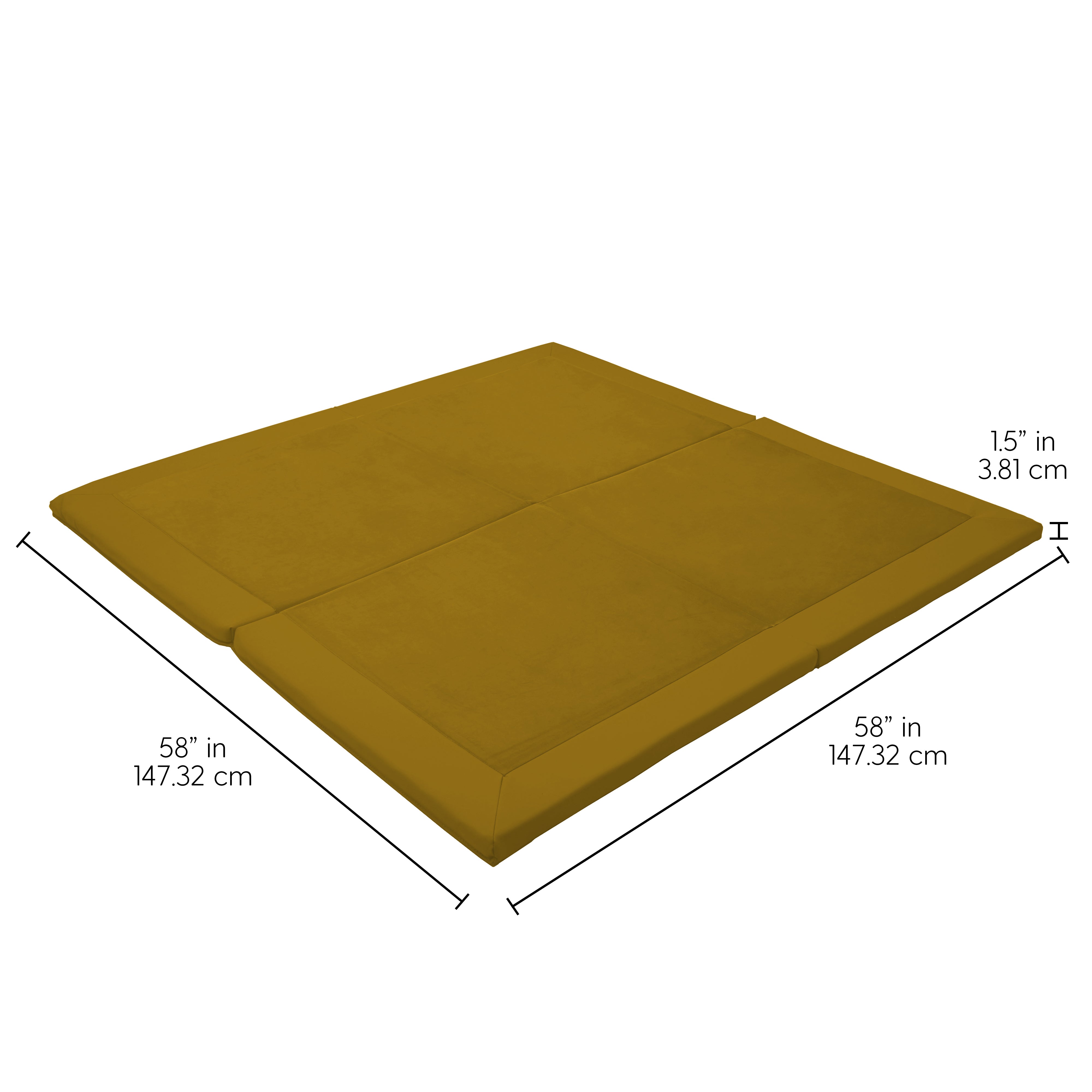 SoftScape Two-Texture Space Saver 4-Fold Toddler Activity Mat - Dijon