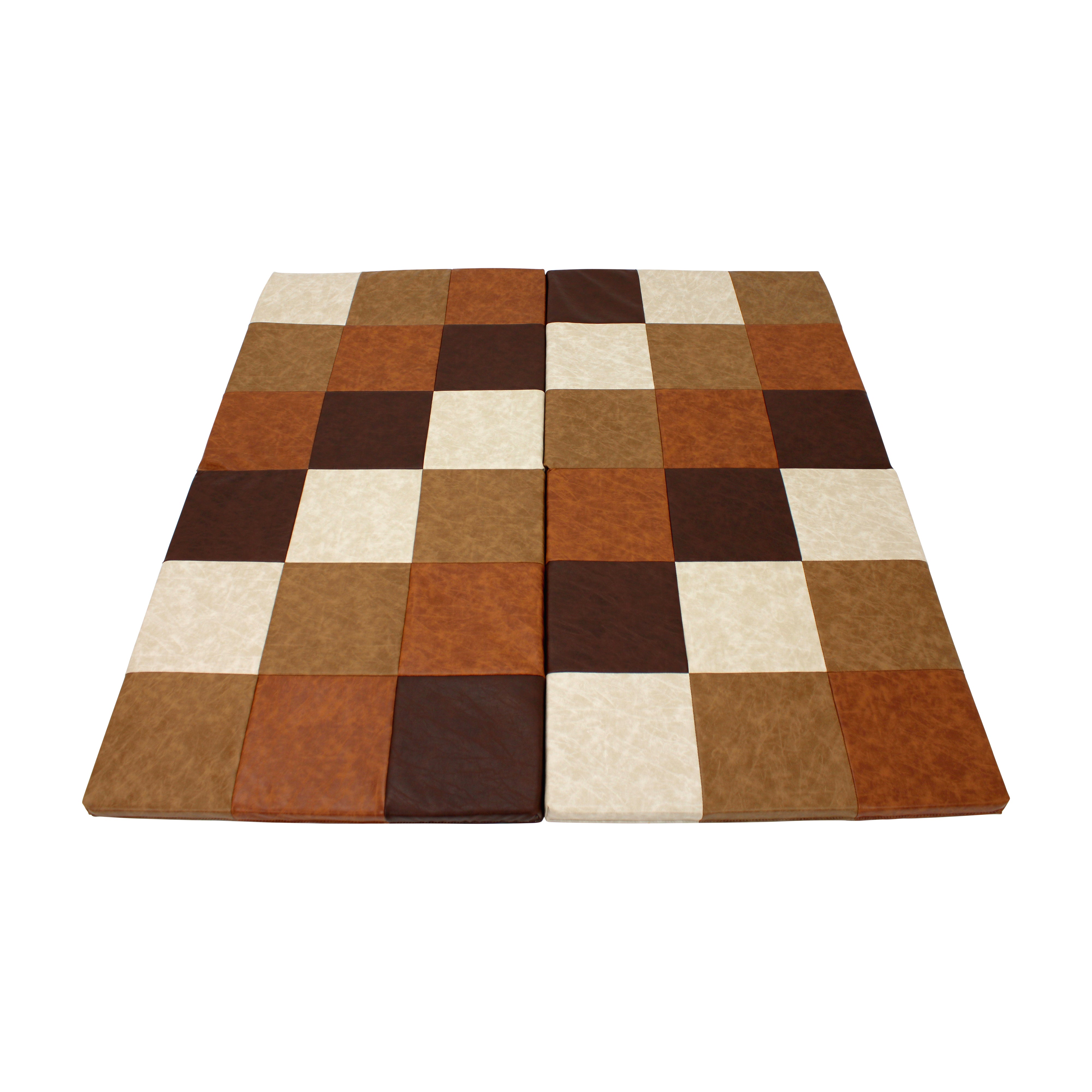 Rustic Space Saver 4-Fold Toddler Activity Mat - Distressed Assorted