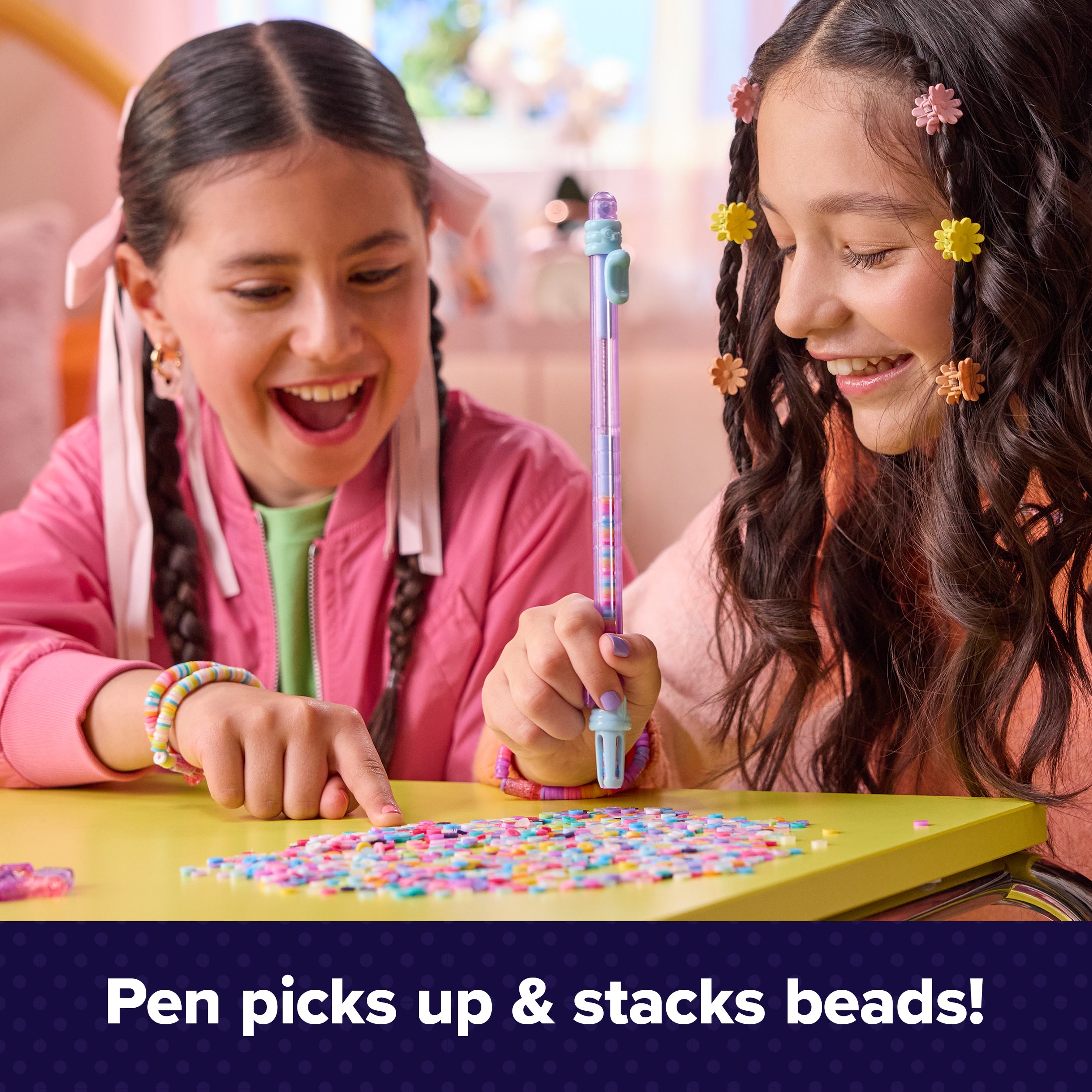 Cool Maker, Stack’d Heishi Studio Bracelet Making Kit with Easy Beading Pen & over 1200 Beads for Bracelets, Makes 15, Arts and Crafts Kids Toys for Girls Ages 7 and up