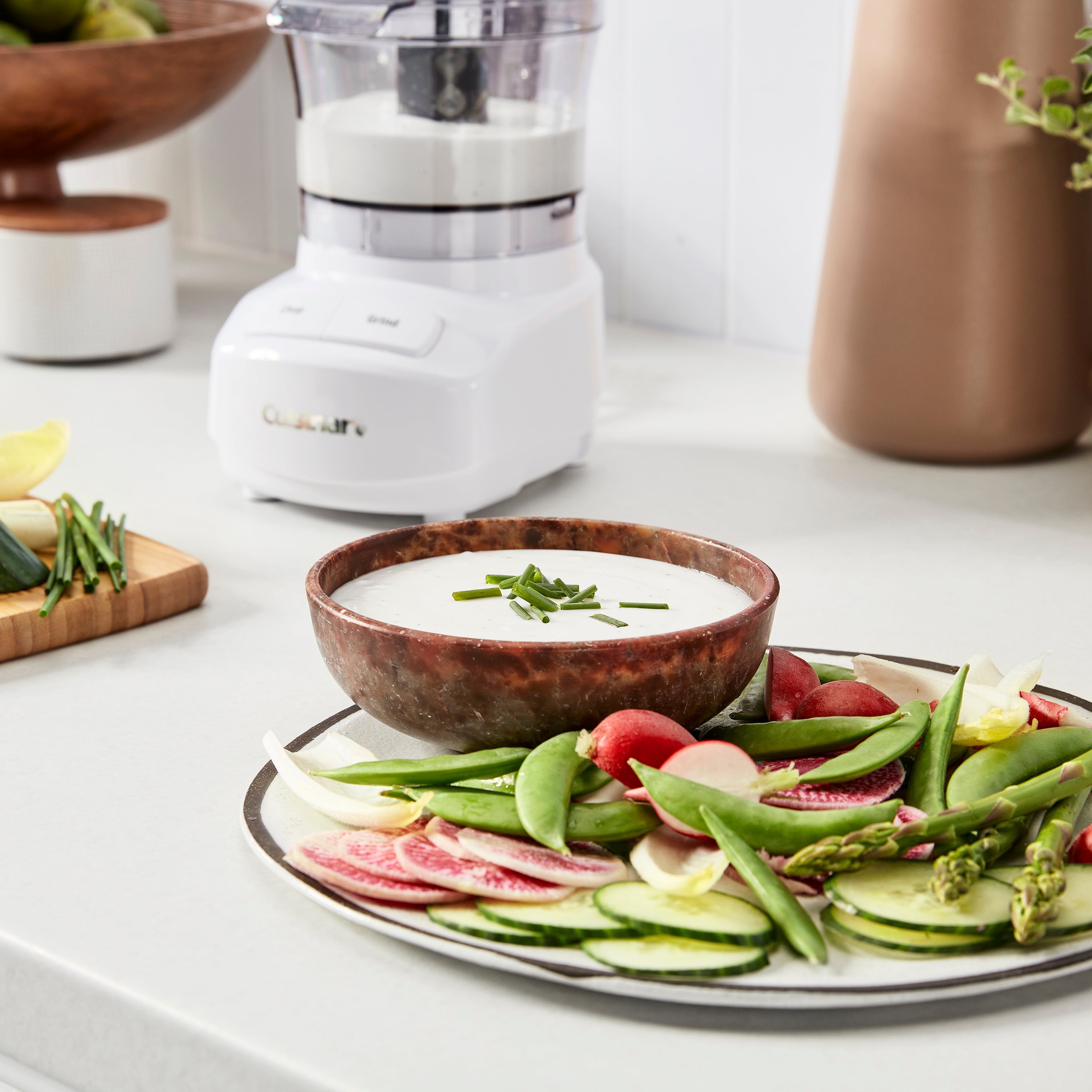 3-Cup Mini Chopper - White