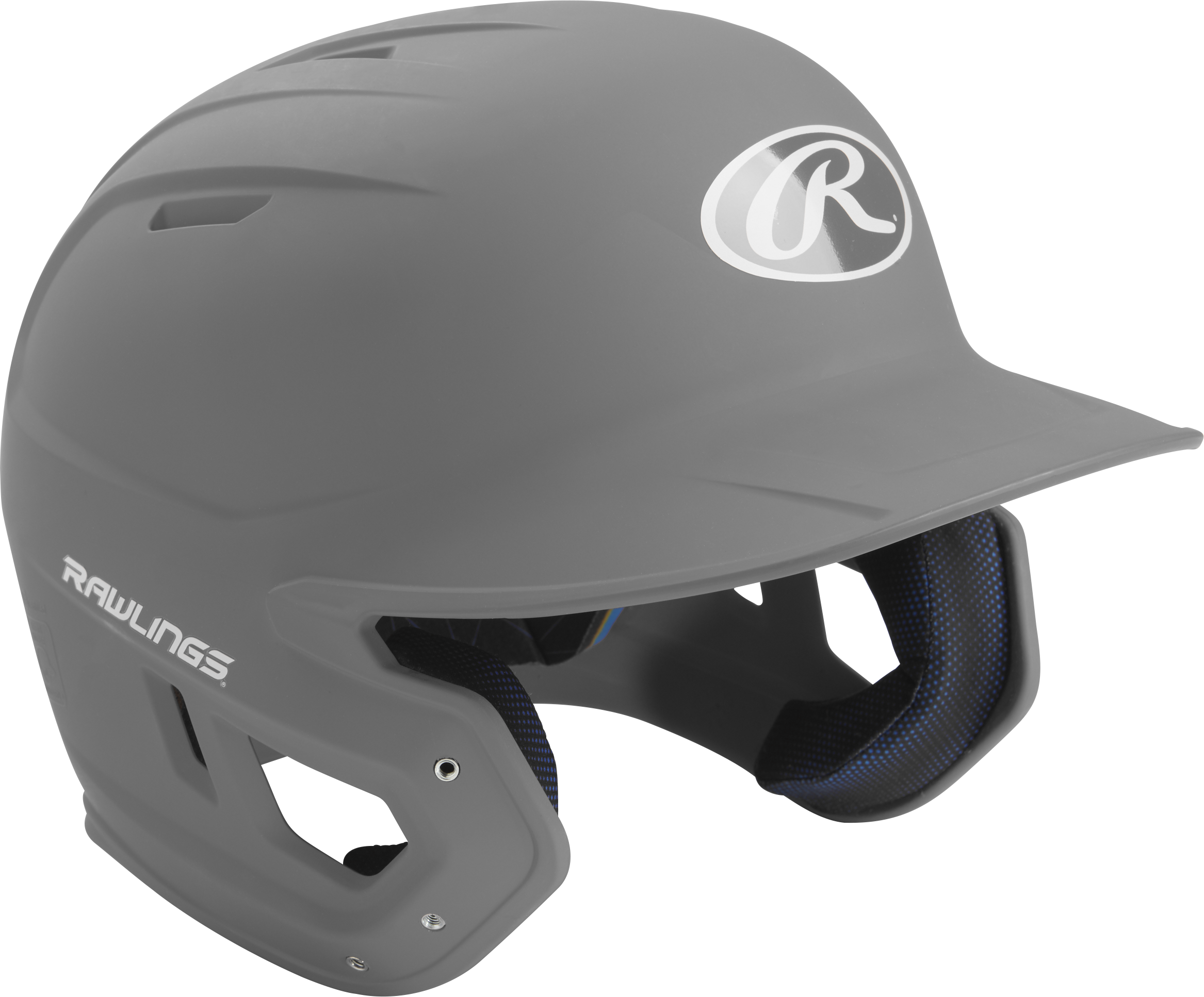 Rawlings Mach Matte Senior Baseball Helmet - Silver