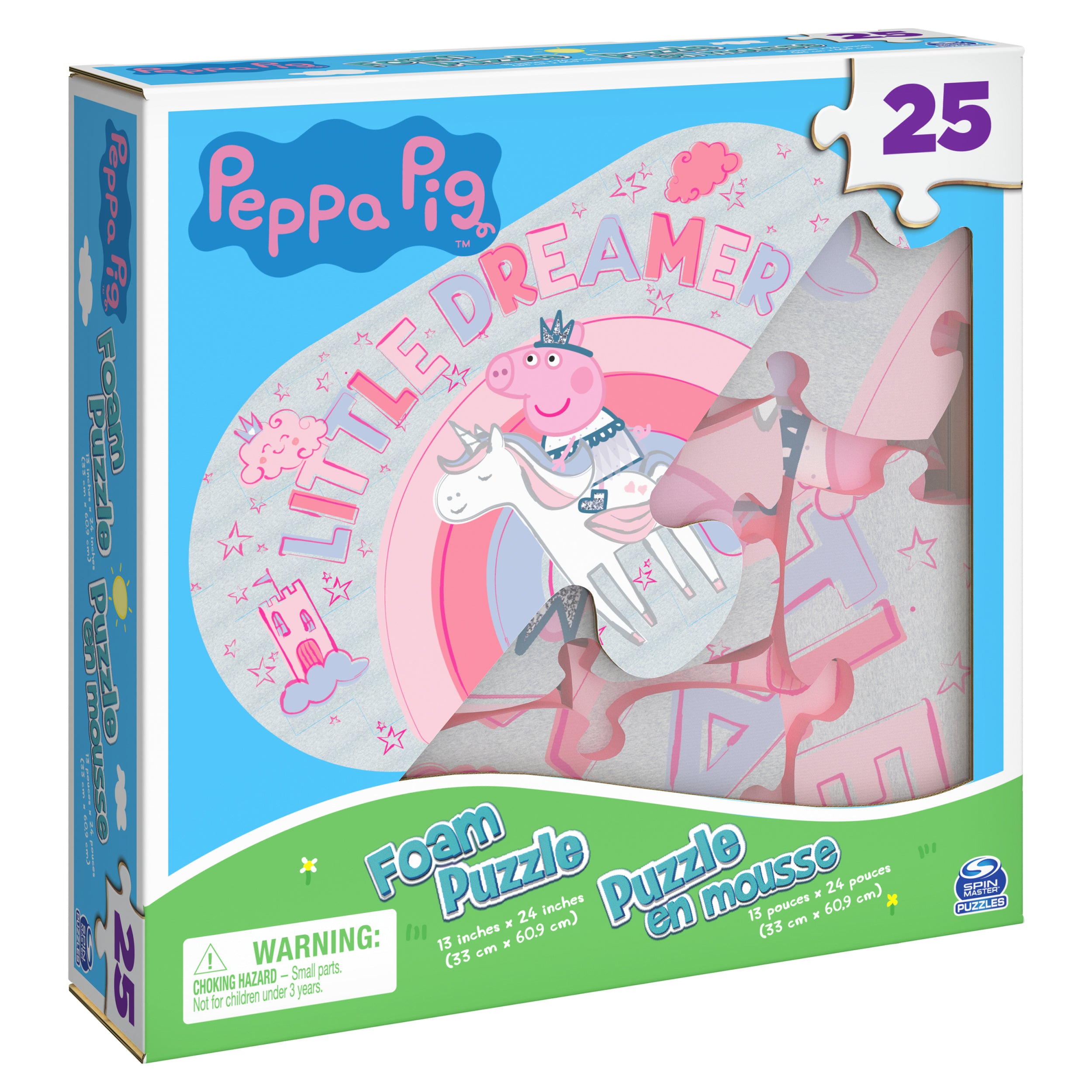 Spin Master Games 25-Piece Peppa Pig Foam Puzzle, for Families and Kids ages 4 and up
