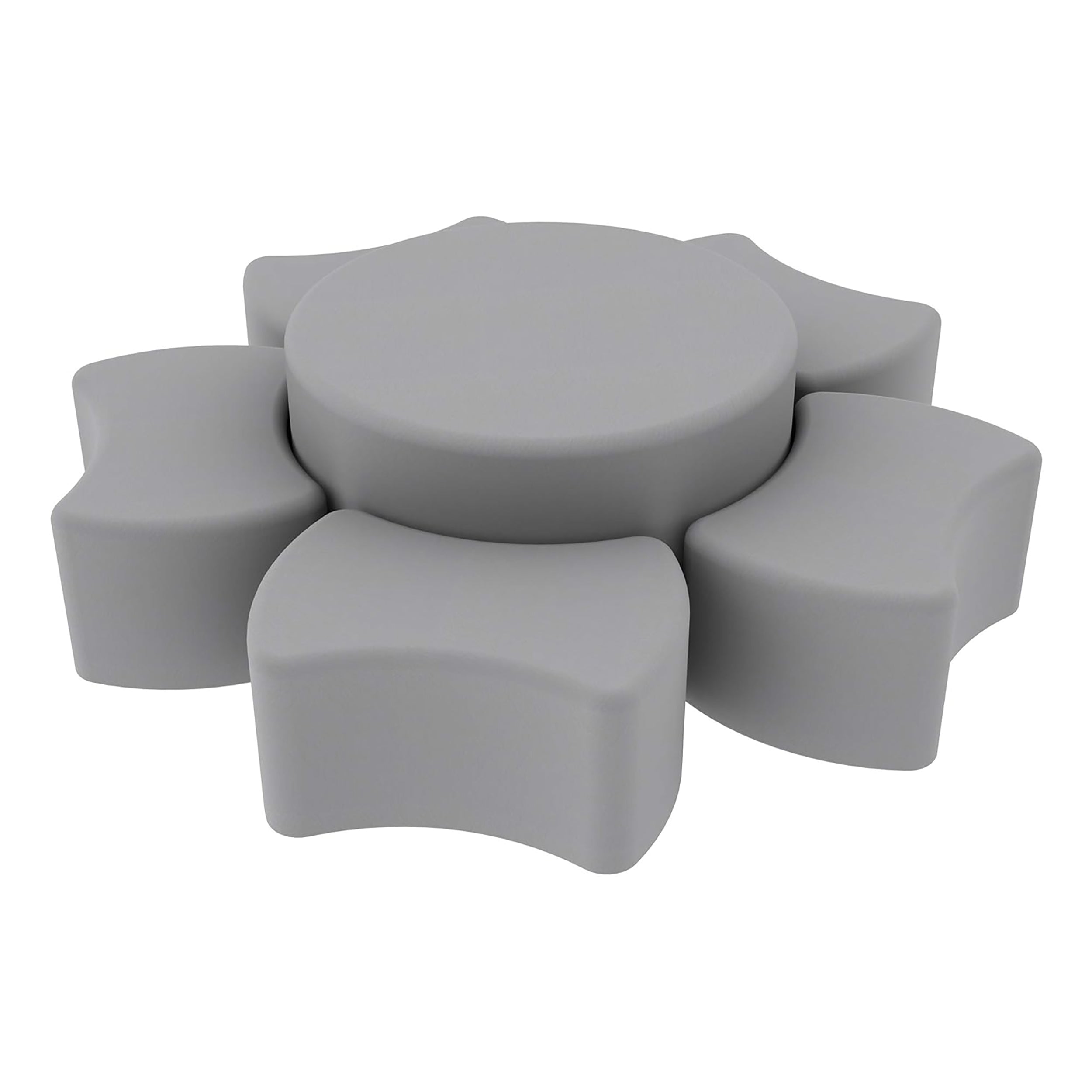Pro Series Upholstered 30" Round Ottoman 18" Height - Gray