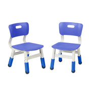 Adjustable Height Plastic Chairs 2-Pack - Blue