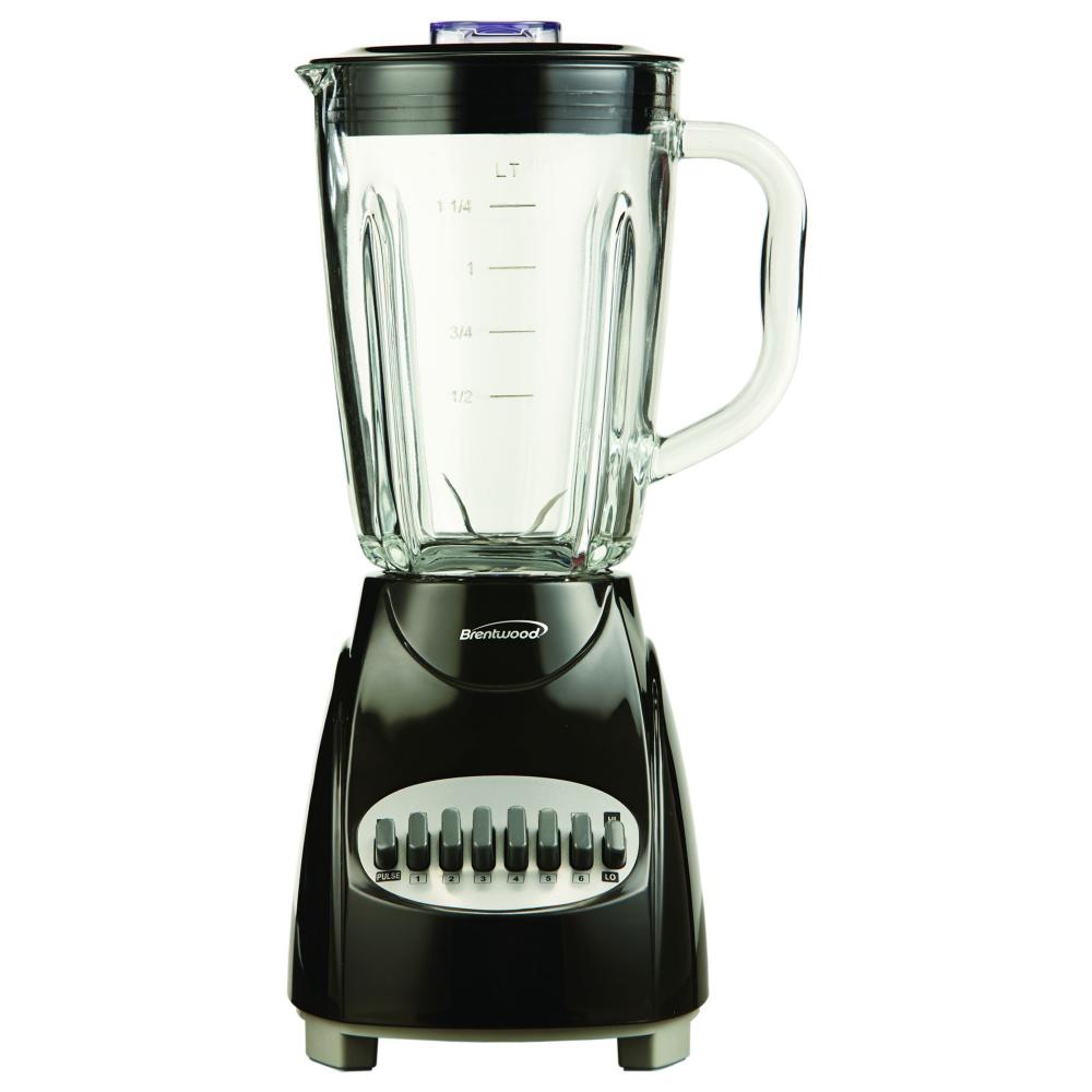 Brentwood JB-920B 12-Speed + Pulse Blender with Glass Jar, Black