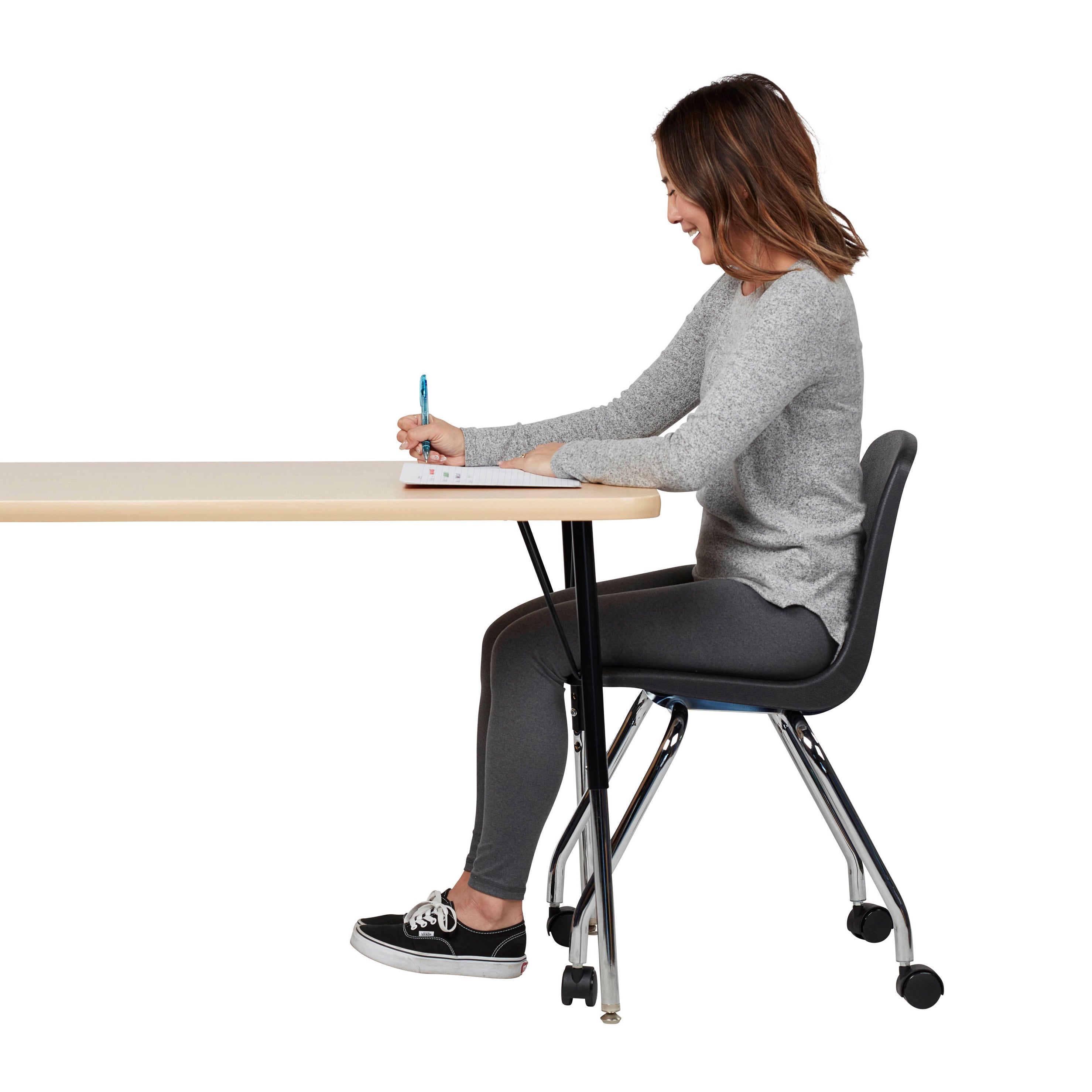 18" Mobile Chair with Casters - Black