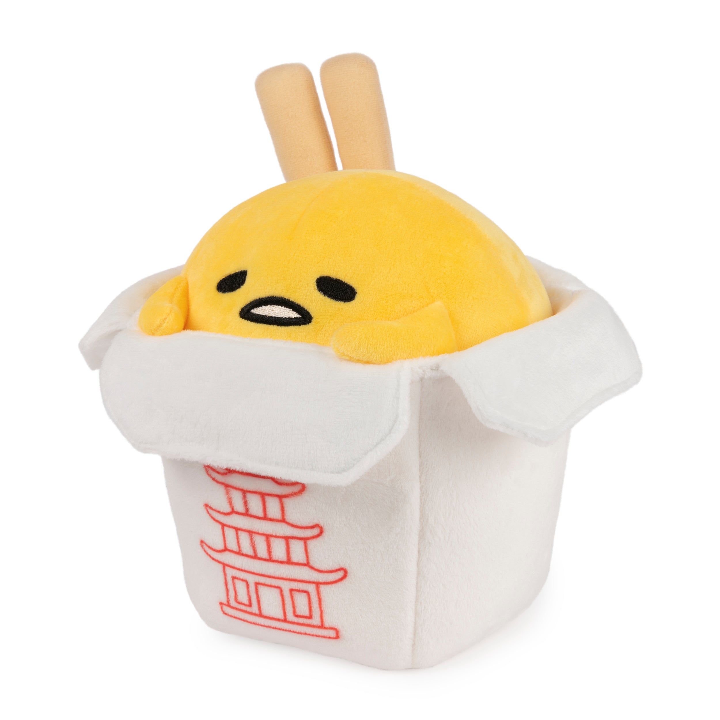 GUND Sanrio Gudetama The Lazy Egg Stuffed Animal, Gudetama Takeout Container Plush Toy for Ages 8 and Up, 9.5”