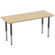 24" x 60" Rectangle Thermofused Activity Table with Adjustable Super Legs - Maple/Maple/Black