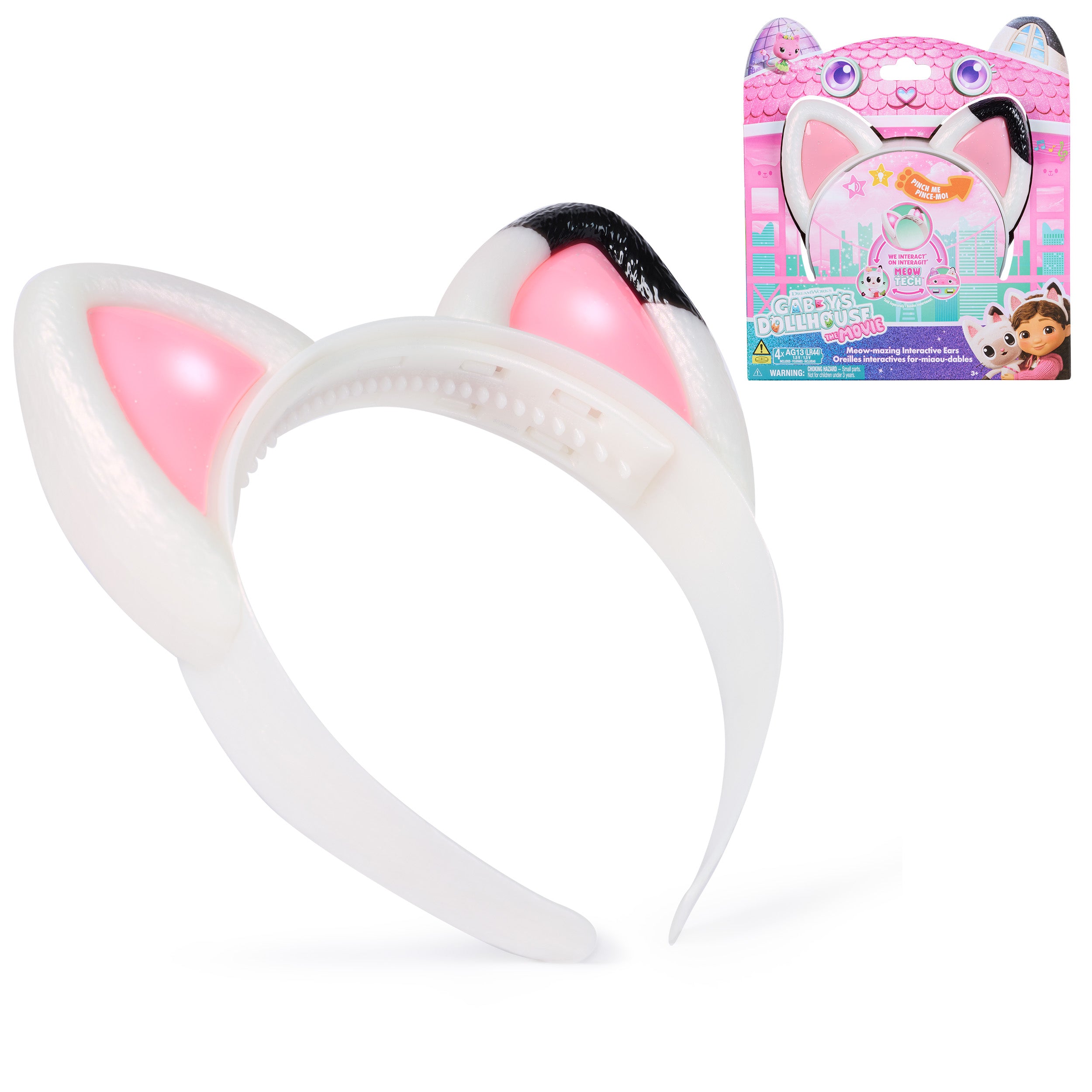 Gabby's Dollhouse: The Movie, Meow-mazing Interactive Ears, Headband with Lights, Sounds & 3 Modes of Play, Kids Toys for Girls & Boys Ages 3 and Up
