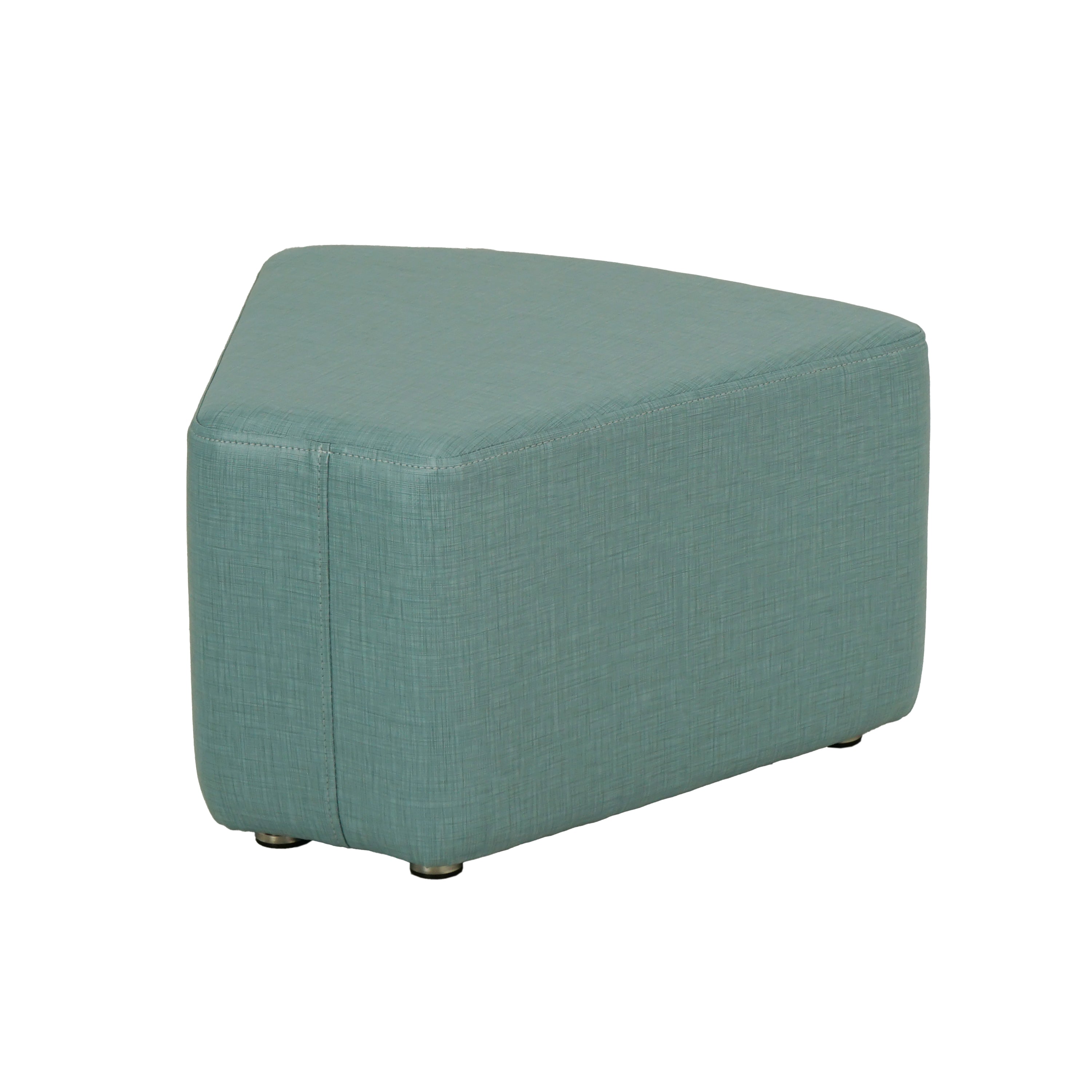 Pro Series Upholstered Wedge Ottoman 12" Height - Sky Blue Crosshatch