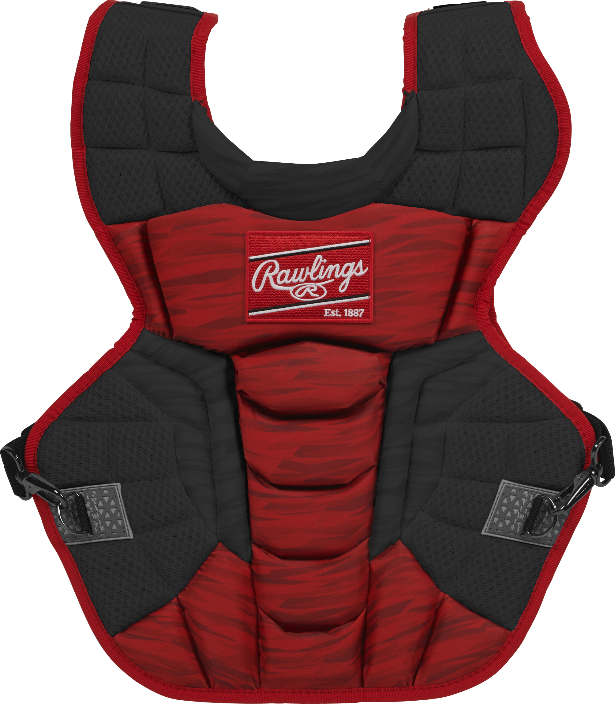 Rawlings Velo 2.0 Adult Catchers Chest Protector - Black/Scarlet