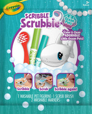 Crayola Scribble Scrubbie Ocean Pets, Color & Wash Creative Toy,  Includes Markers, 1ct