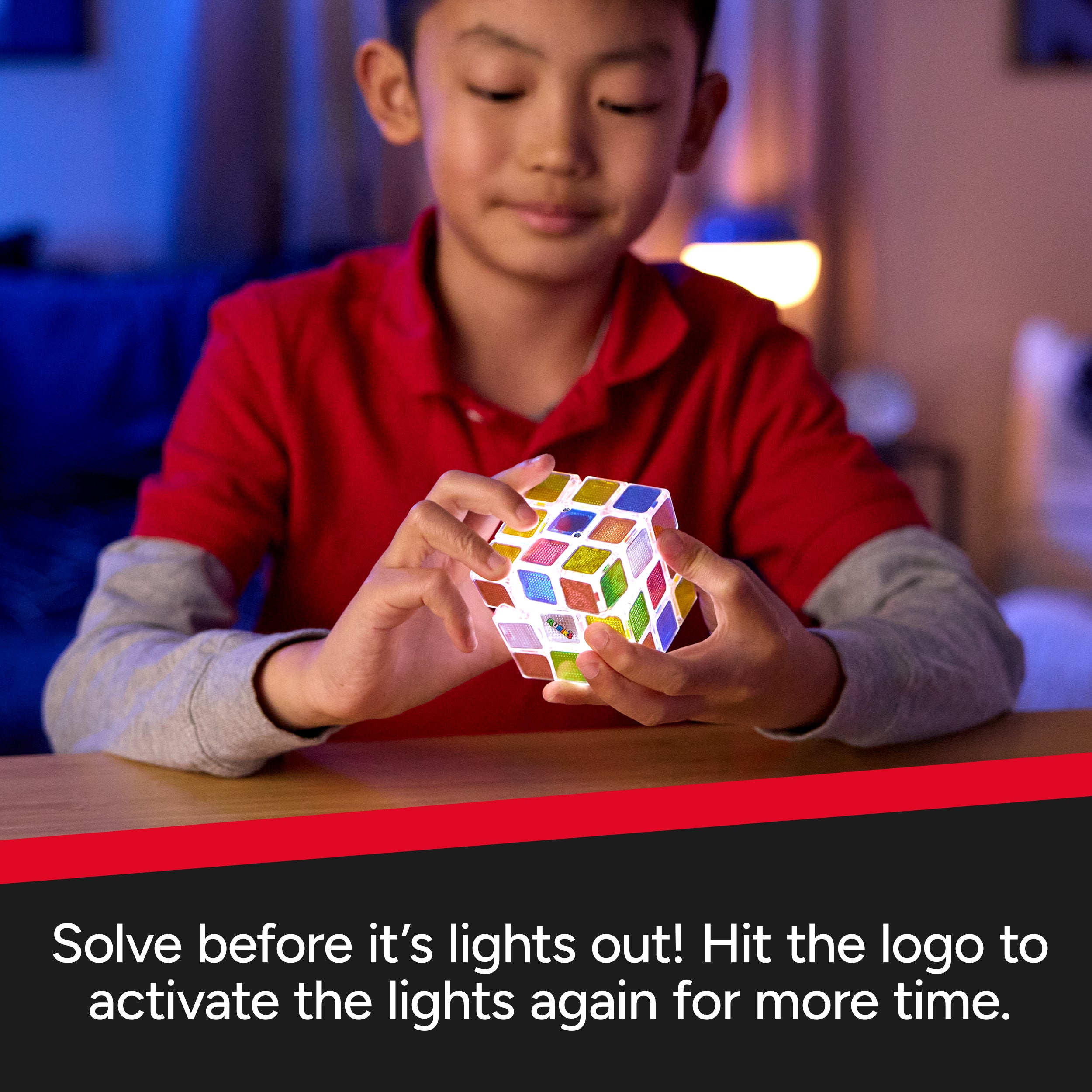 Rubik’s Cube, Pulse Cube, Light-Up Brain Teaser Puzzle for Speed Cubers, Solve the Puzzle Before the Lights Turn Off, Problem-Solving Brain Teaser & Fidget Toy for Adults, Teens, Kids Ages 8 & Up