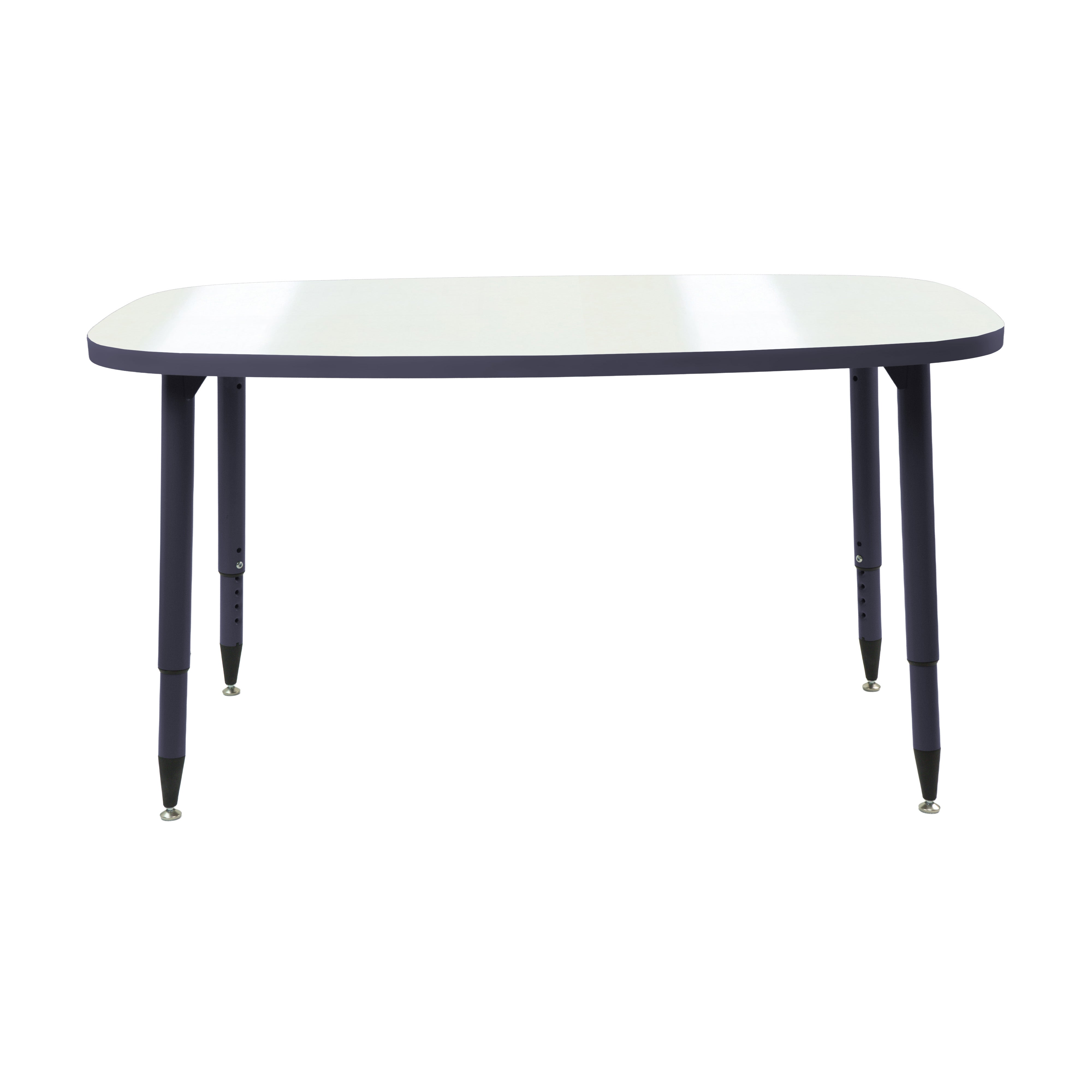 Adapte 31" x 50" Rounded Rectangle Dry-Erase Activity Table with Adjustable Tapered Legs - Whiteboard/Navy