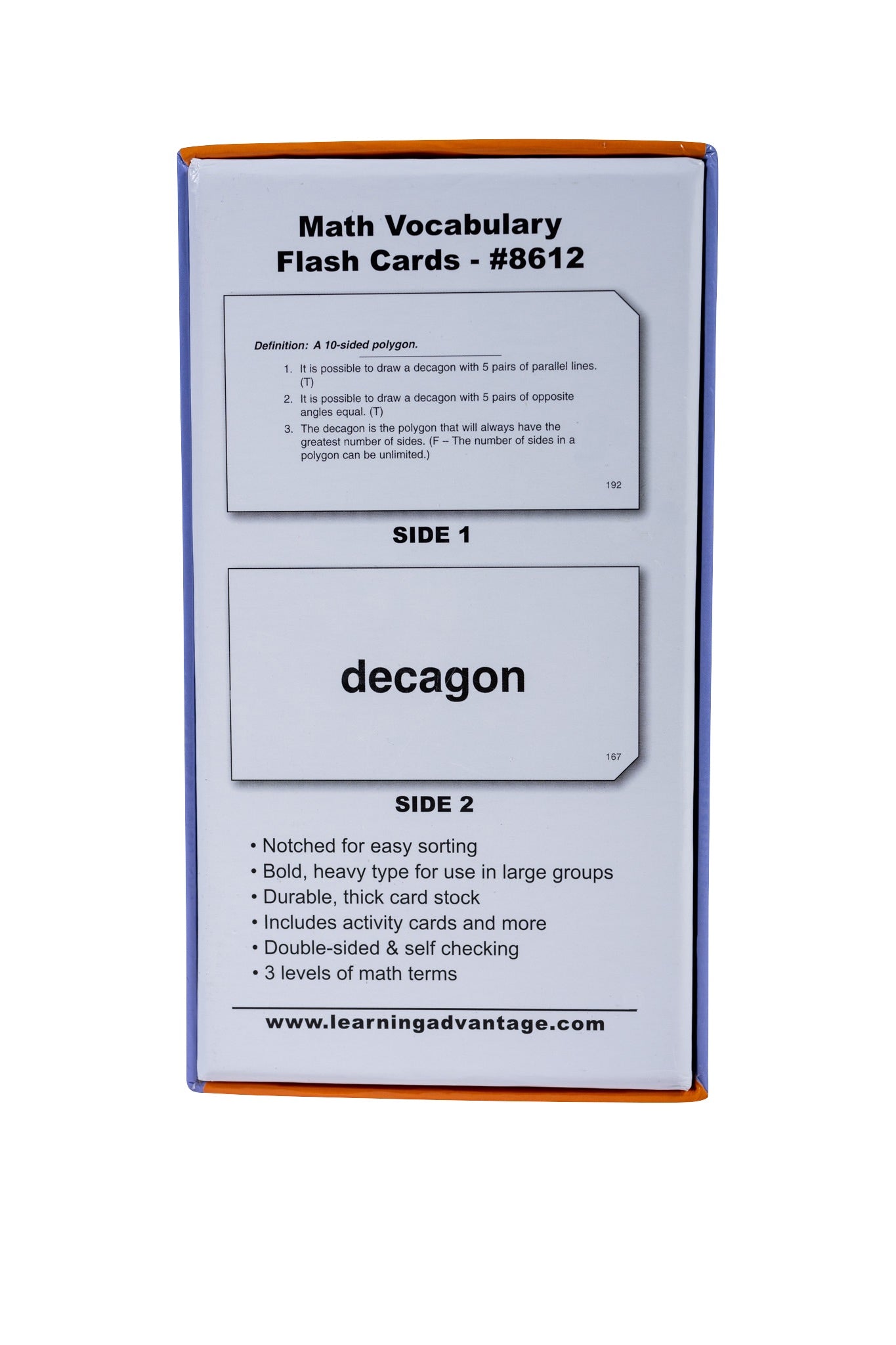 Math Vocabulary Flash Cards