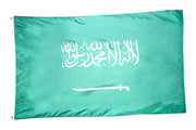 Saudi Arabia Flag 2x3 ft. Nylon SolarGuard Nyl-Glo 100% Made in USA to Official United Nations Design Specifications.