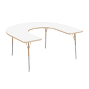 60" x 66" Horseshoe Dry-Erase Activity Table with Adjustable Standard Swivel Glide Legs - Whiteboard/Sand