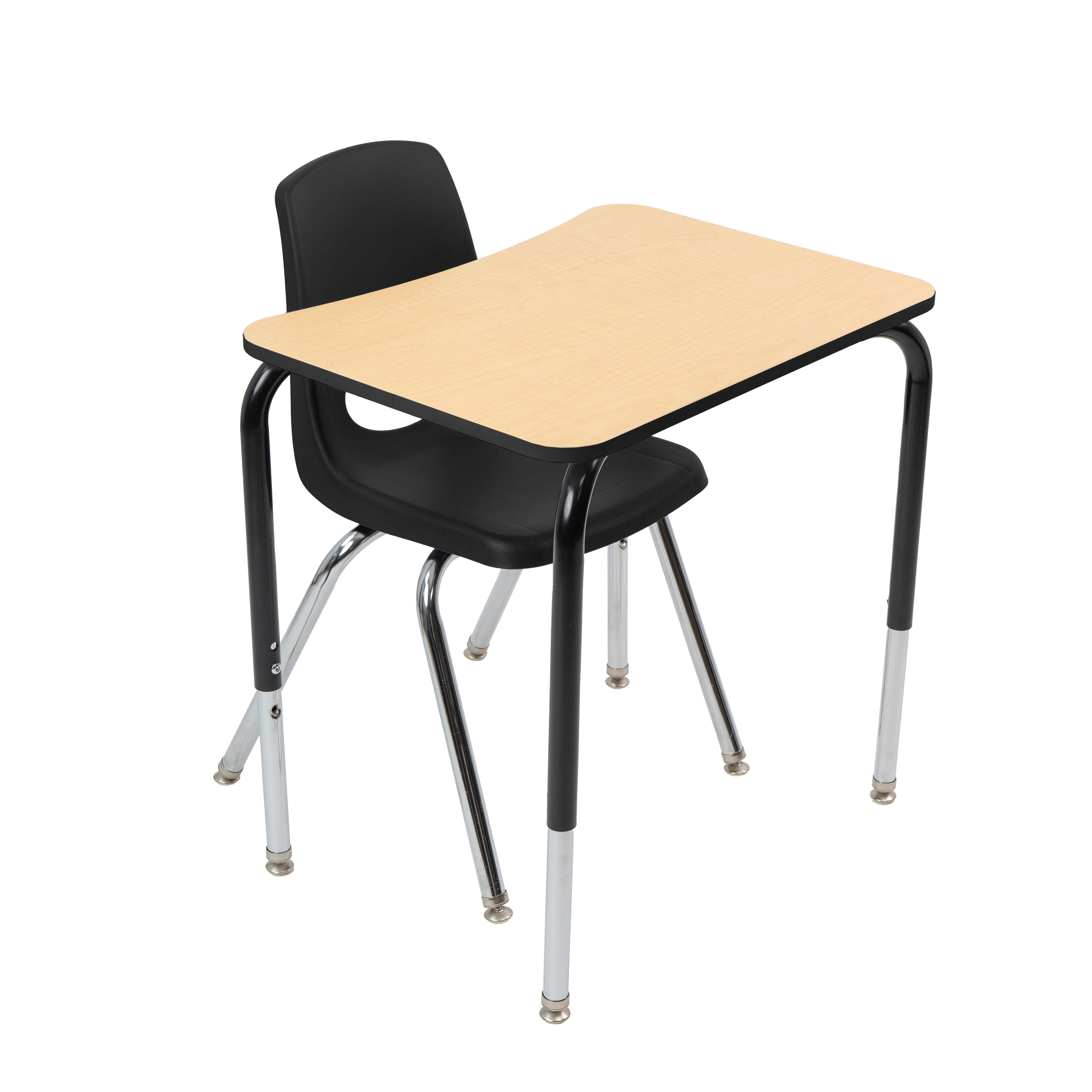 18" x 24" Belly Curve Open Front Desk, 2-pack - Maple/Black