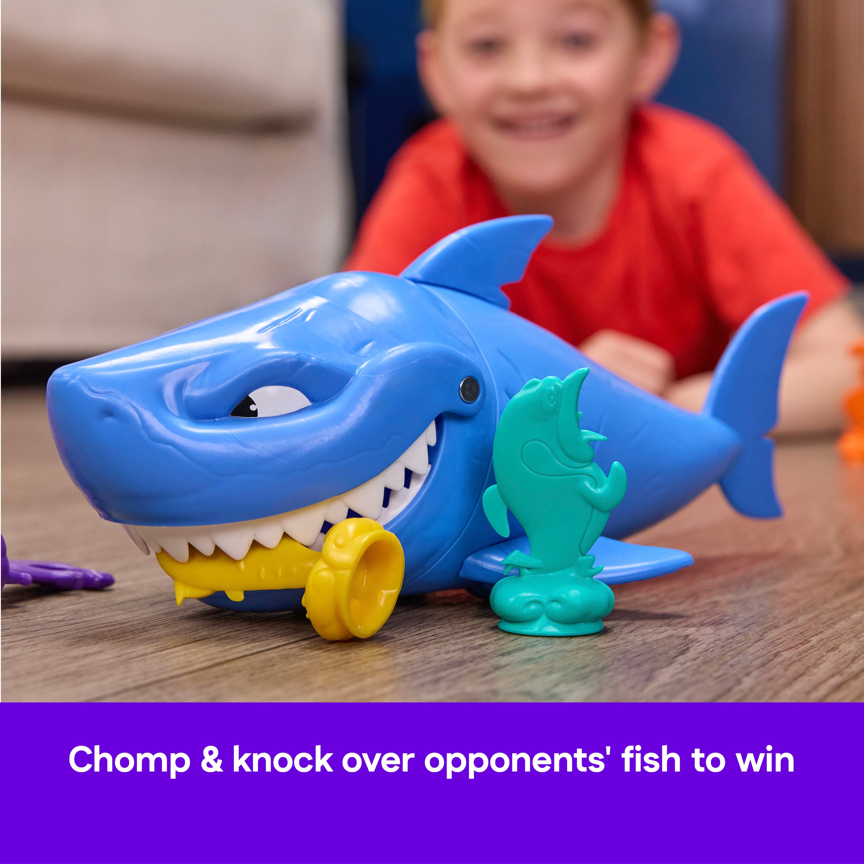 Spin Master Games, Shark Strike, Bowling Game with Wind-Up Jaw-Chomping Action, Easy Activity Toy for Preschoolers, Fun for Kids & Family, 2-4 Players, for Ages 5 & Up
