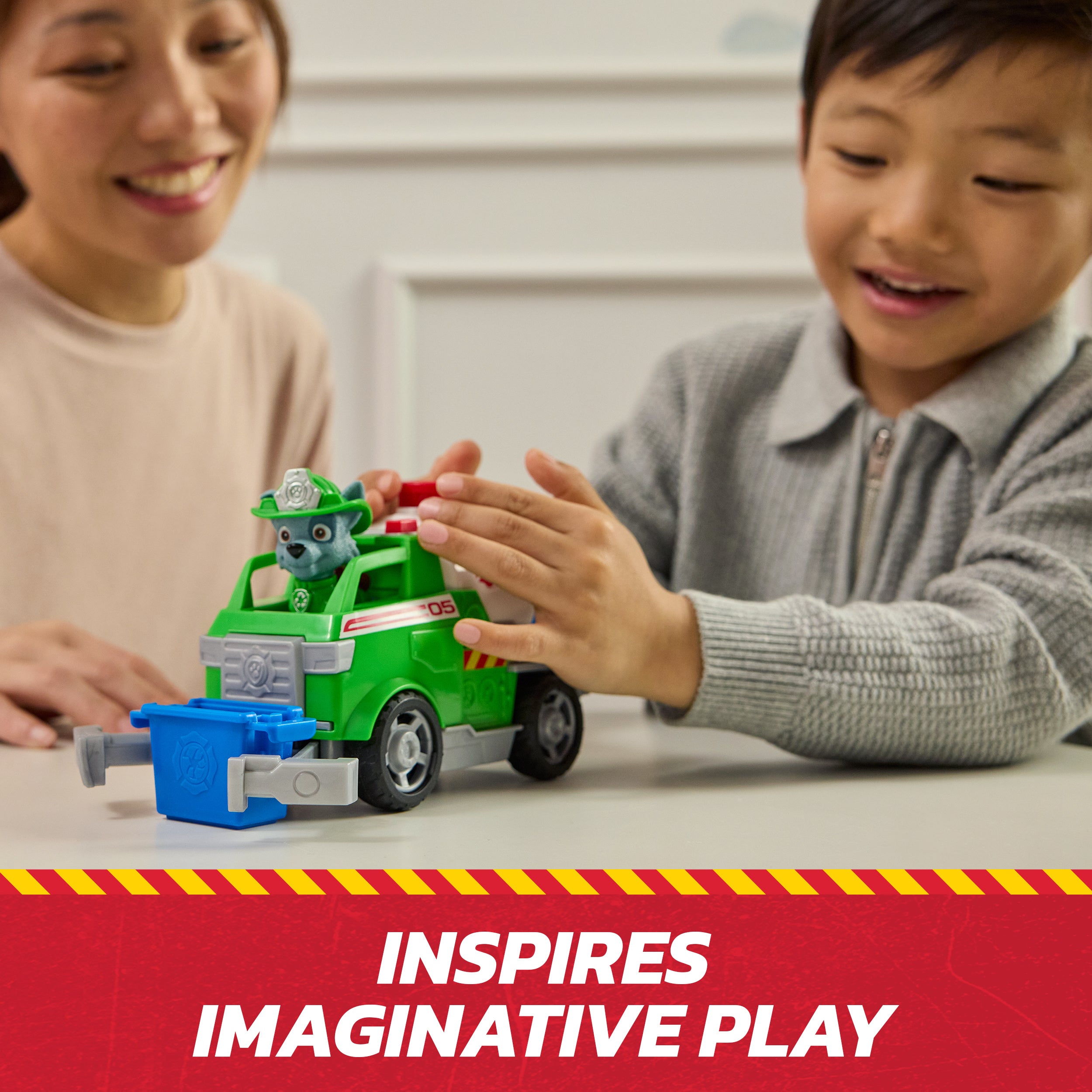 PAW Patrol Fire Rescue: Rocky Rescue Fire Tanker with Action Figure, Grab Claw and Toy Truck, Kids Toys for Boys & Girls Ages 3 and Up