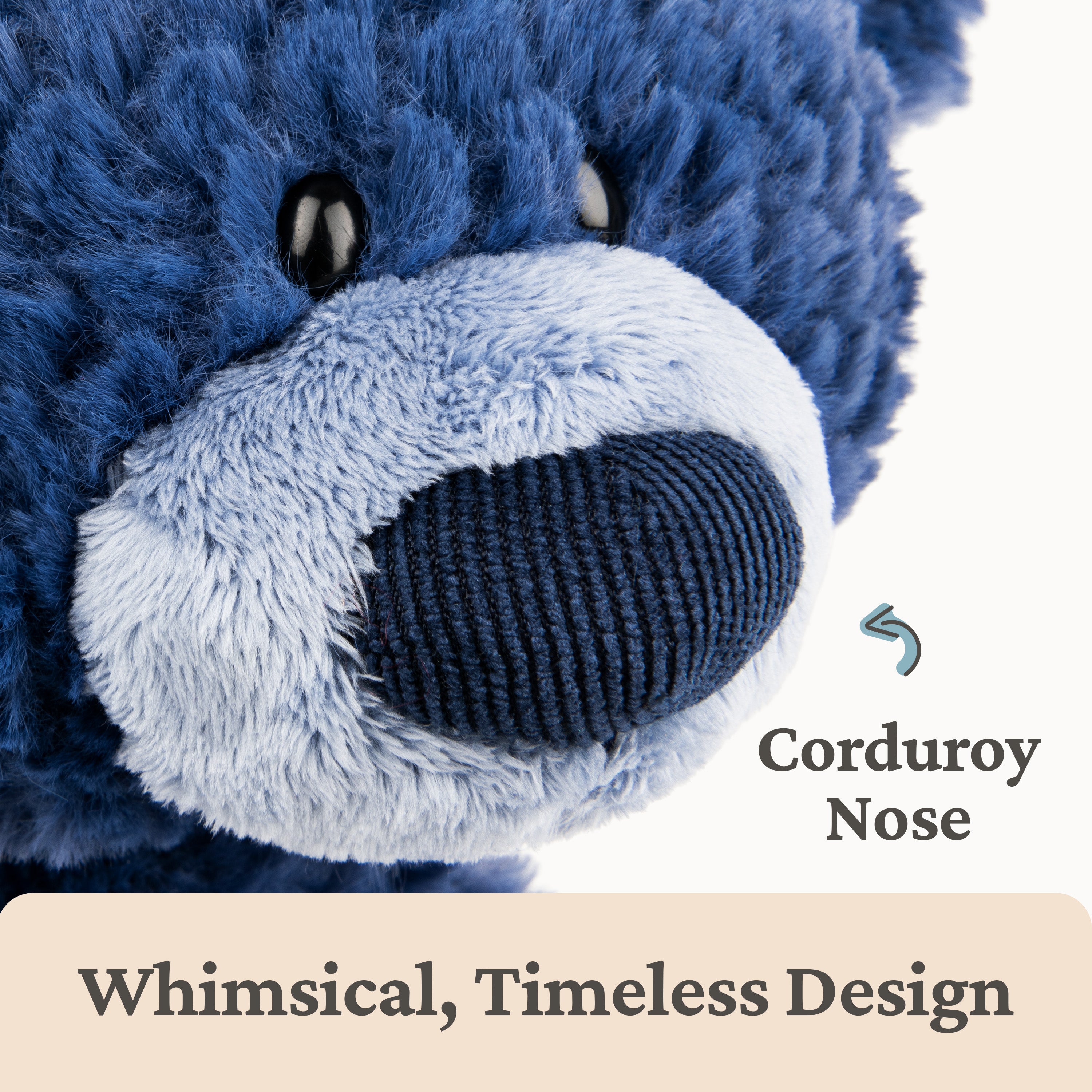 GUND Toothpick Ripple, Teddy Bear Stuffed Animal for Ages 1 and Up, Navy Blue, 15”