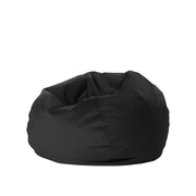 30" Round Velvety Bean Bag - Onyx