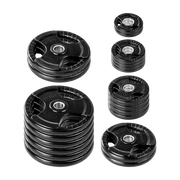 Lifeline 455Lb Pro Olympic Grip Plate (Rubber Coated) Set: (6) 45Lb (2) 35Lb (2) 25Lb (4) 10Lb (4) 5Lb (2) 2.5 Lb Plates