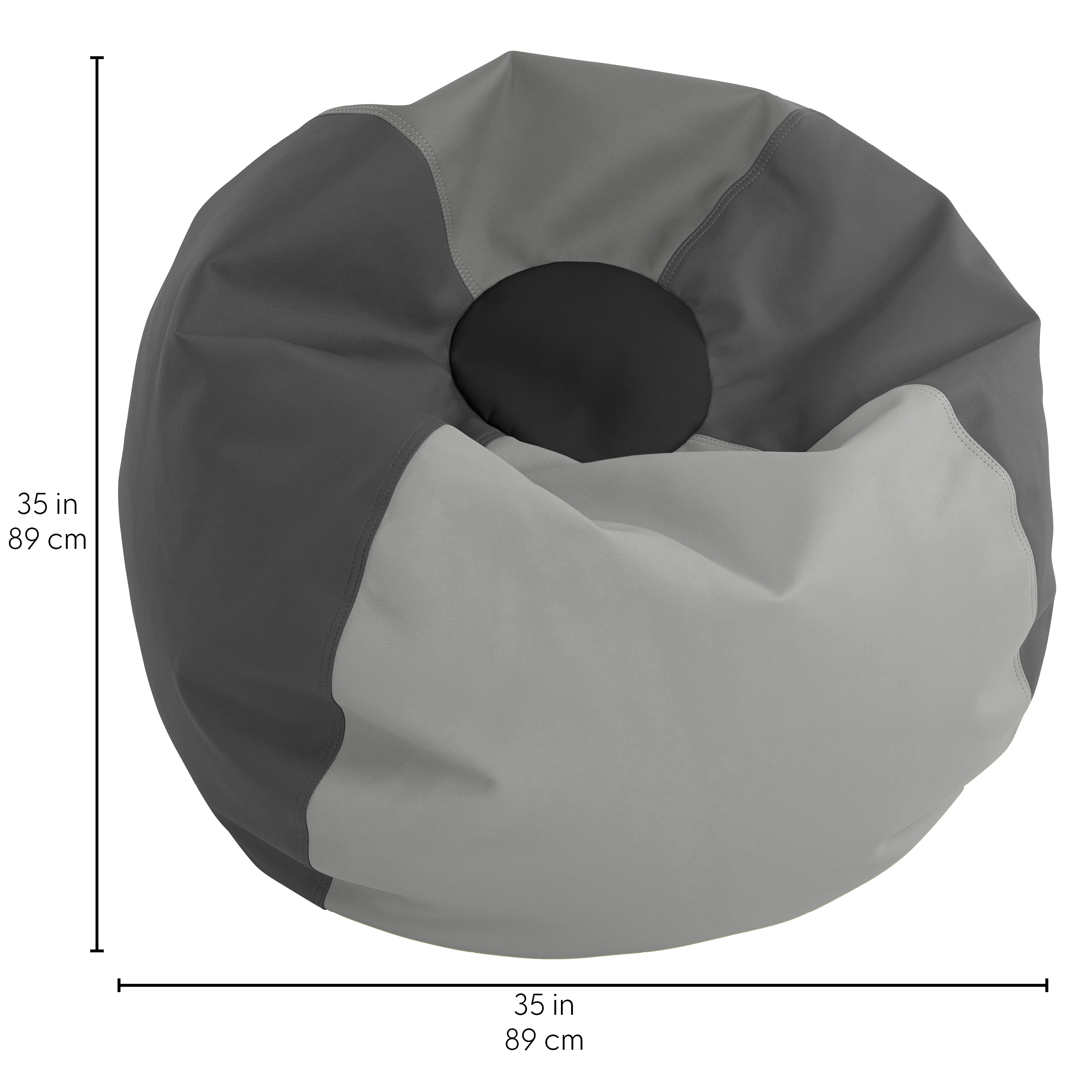 SoftScape Classic 35" Standard Bean Bag - Gray/Light Gray
