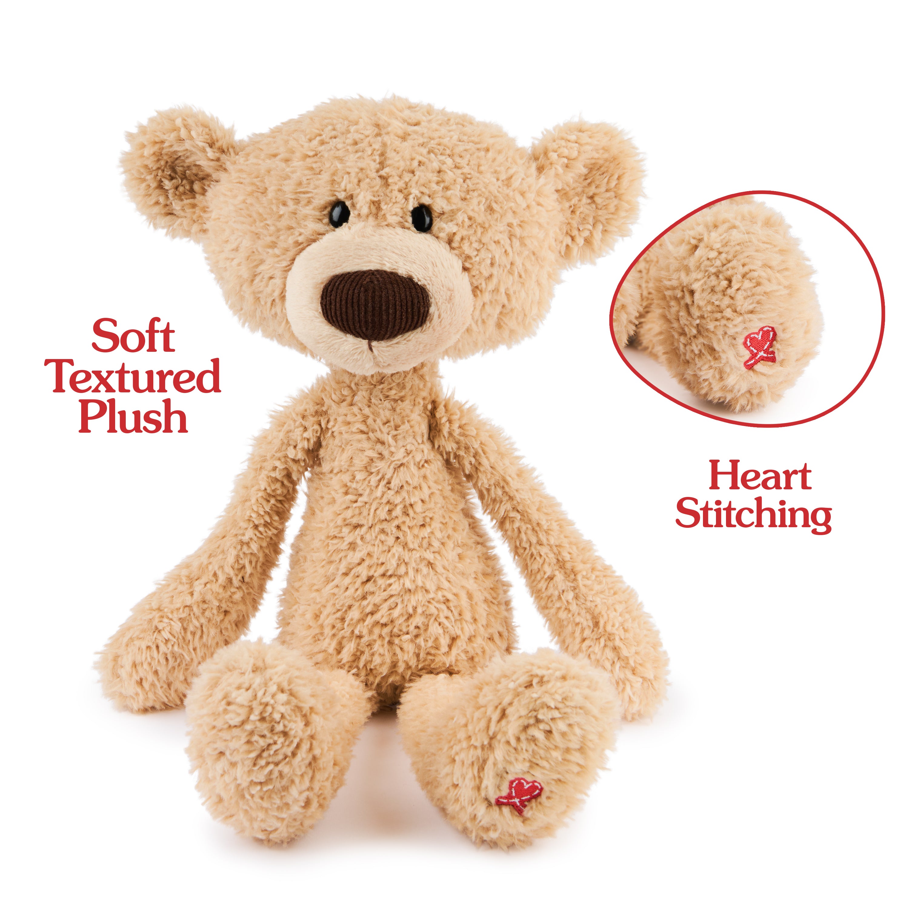 GUND Toothpick Classic Teddy Bear, Premium Stuffed Animal for Ages 1 and Up, Beige, 15”