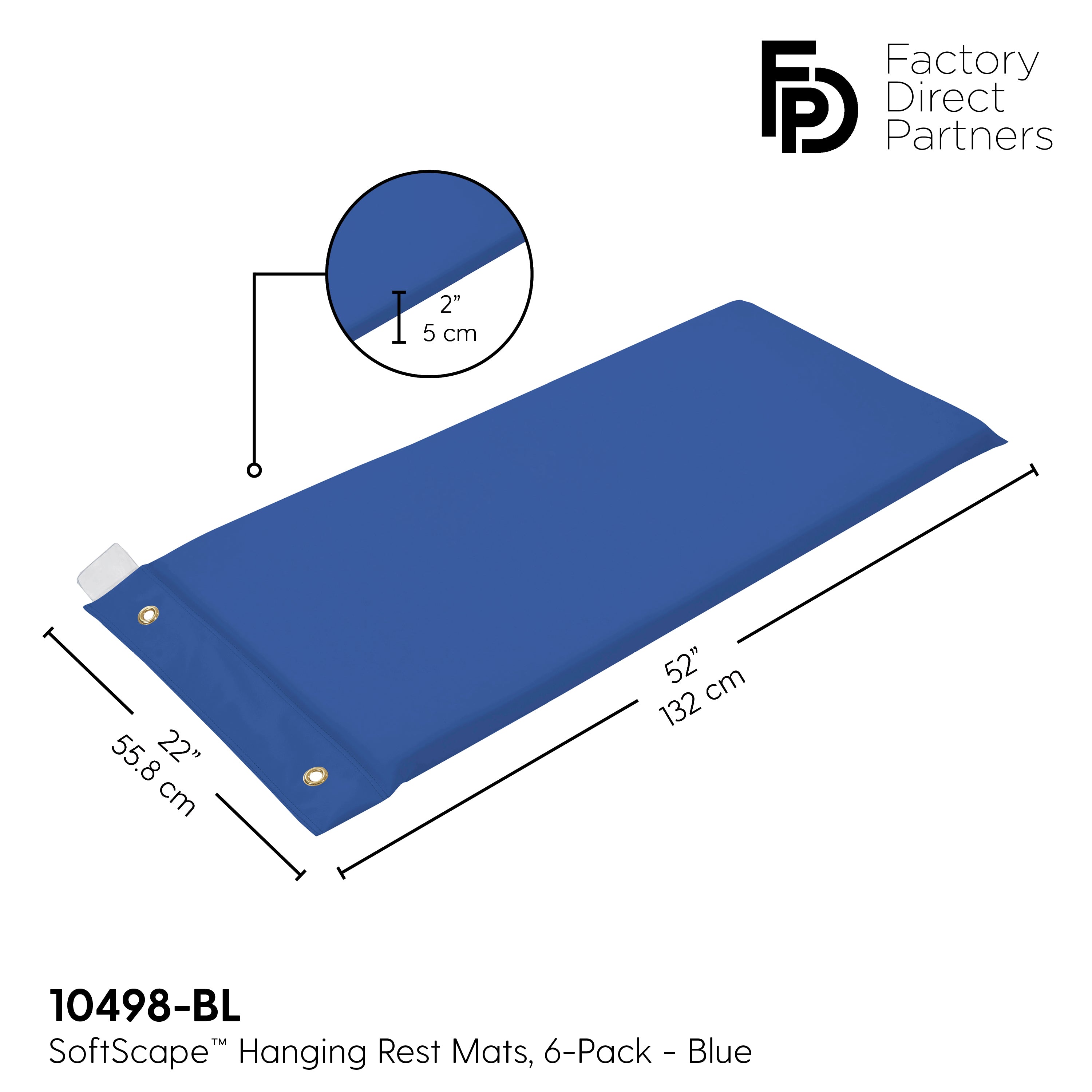 SoftScape Hanging Rest Mats, 6-Piece - Blue